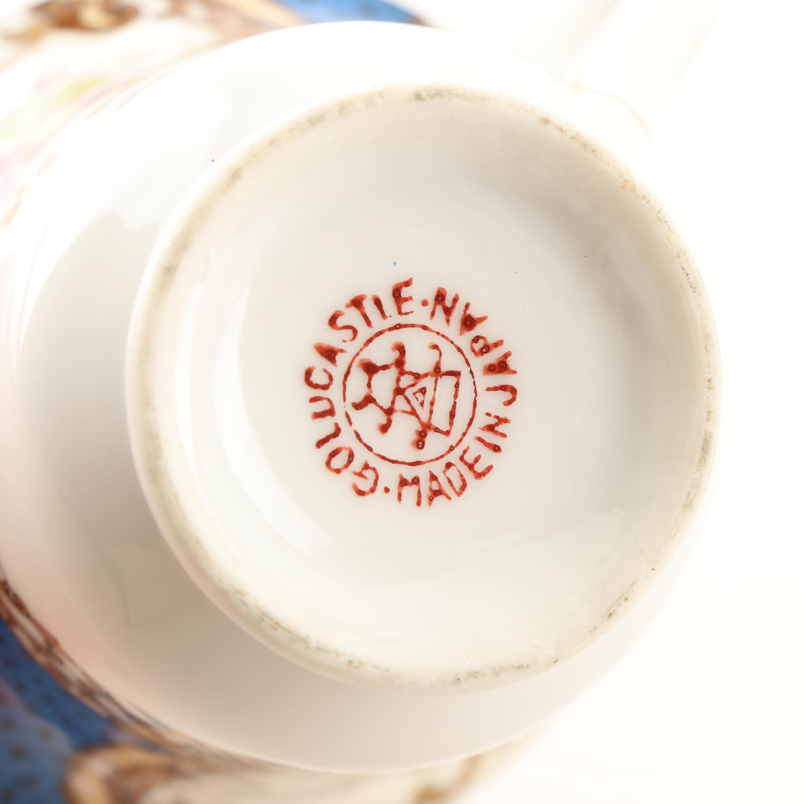 Victorian Cups and Saucers Grouping Featuring Noritake, Early 20th Century