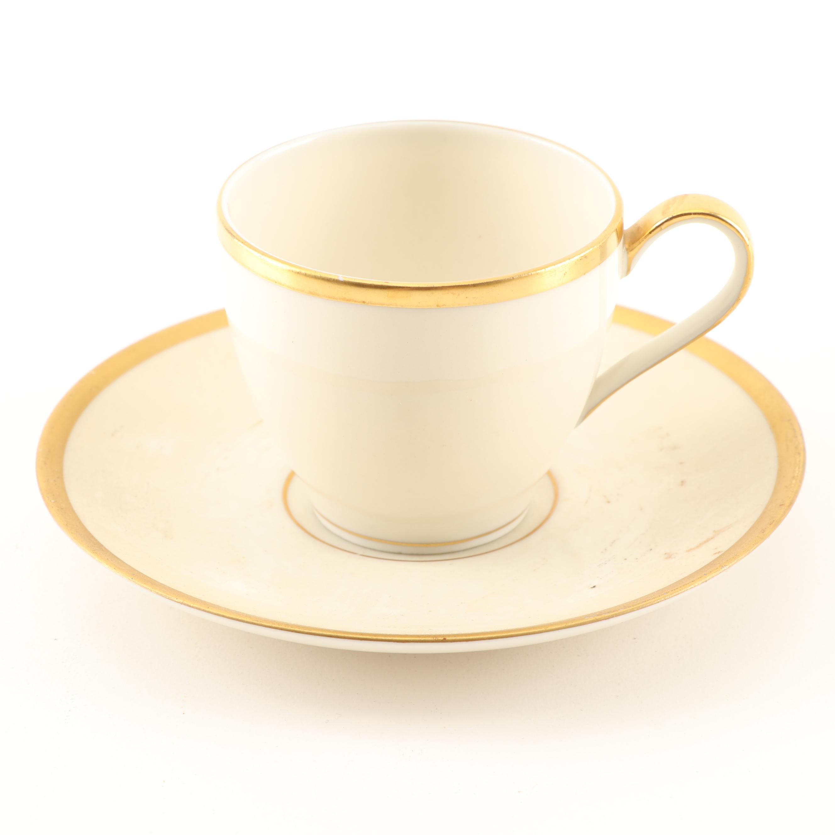 Victorian Cups and Saucers Grouping Featuring Noritake, Early 20th Century