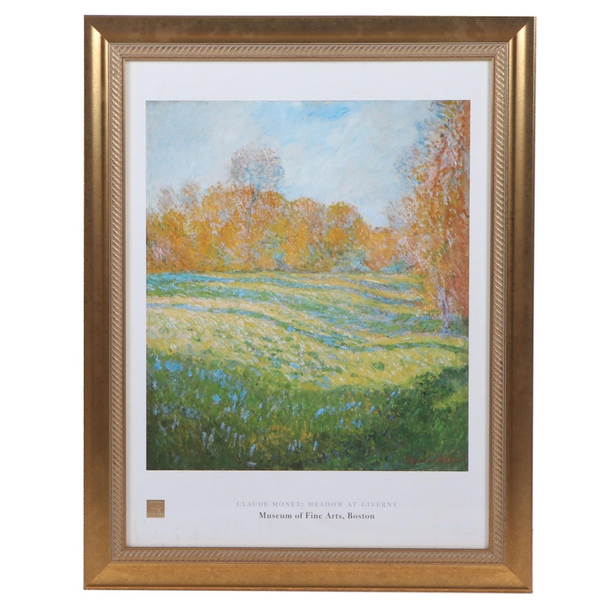 Offset Lithograph after Claude Monet "Meadow at Giverny" Museum Poster