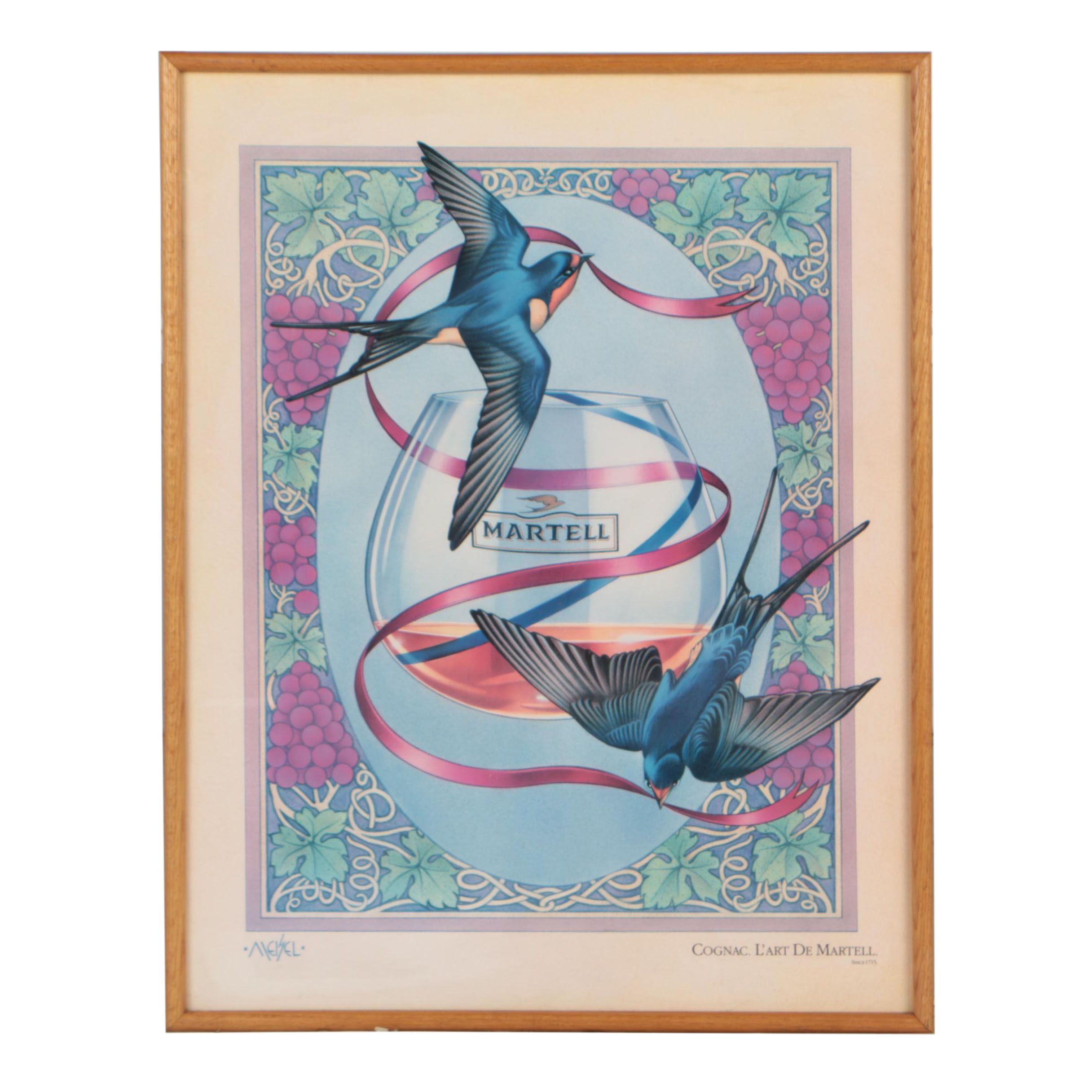 Martell Cognac Advertisement Offset Lithograph Poster