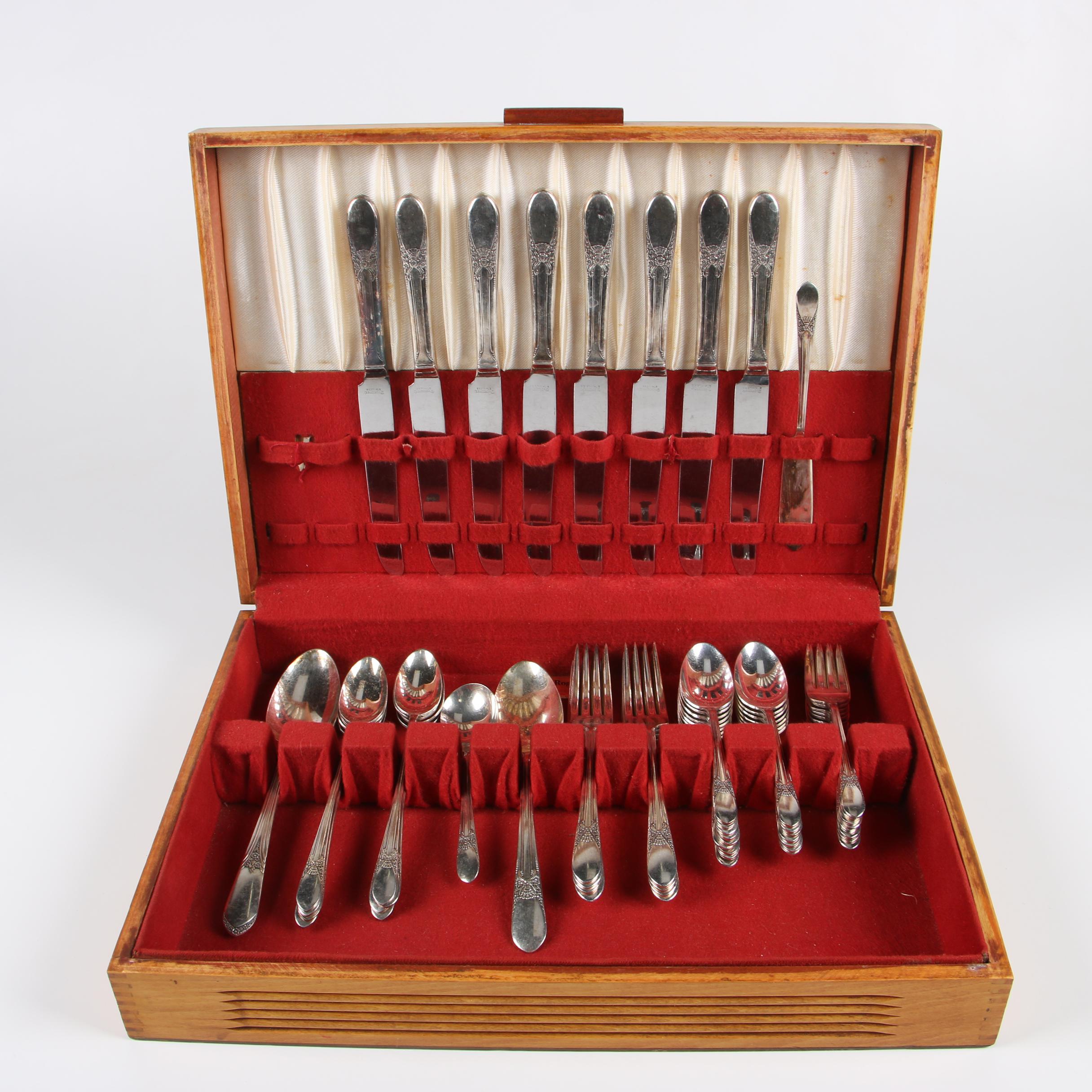 Wm Rogers "Beloved" Silver Plate Flatware, Mid-Century