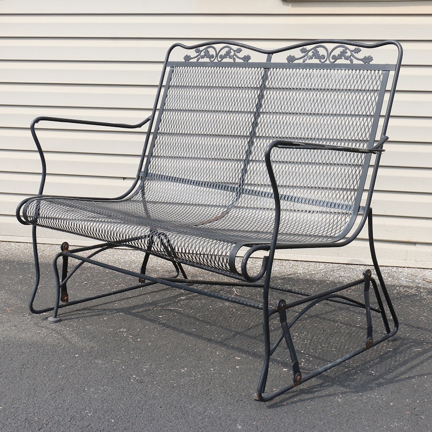 Wrought Iron Glider Bench