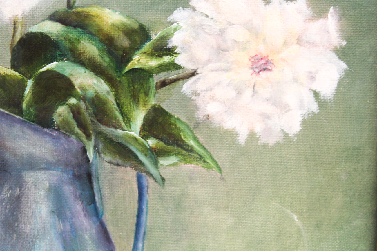 Sarah D. Thiemonge Oil Painting of Flowers