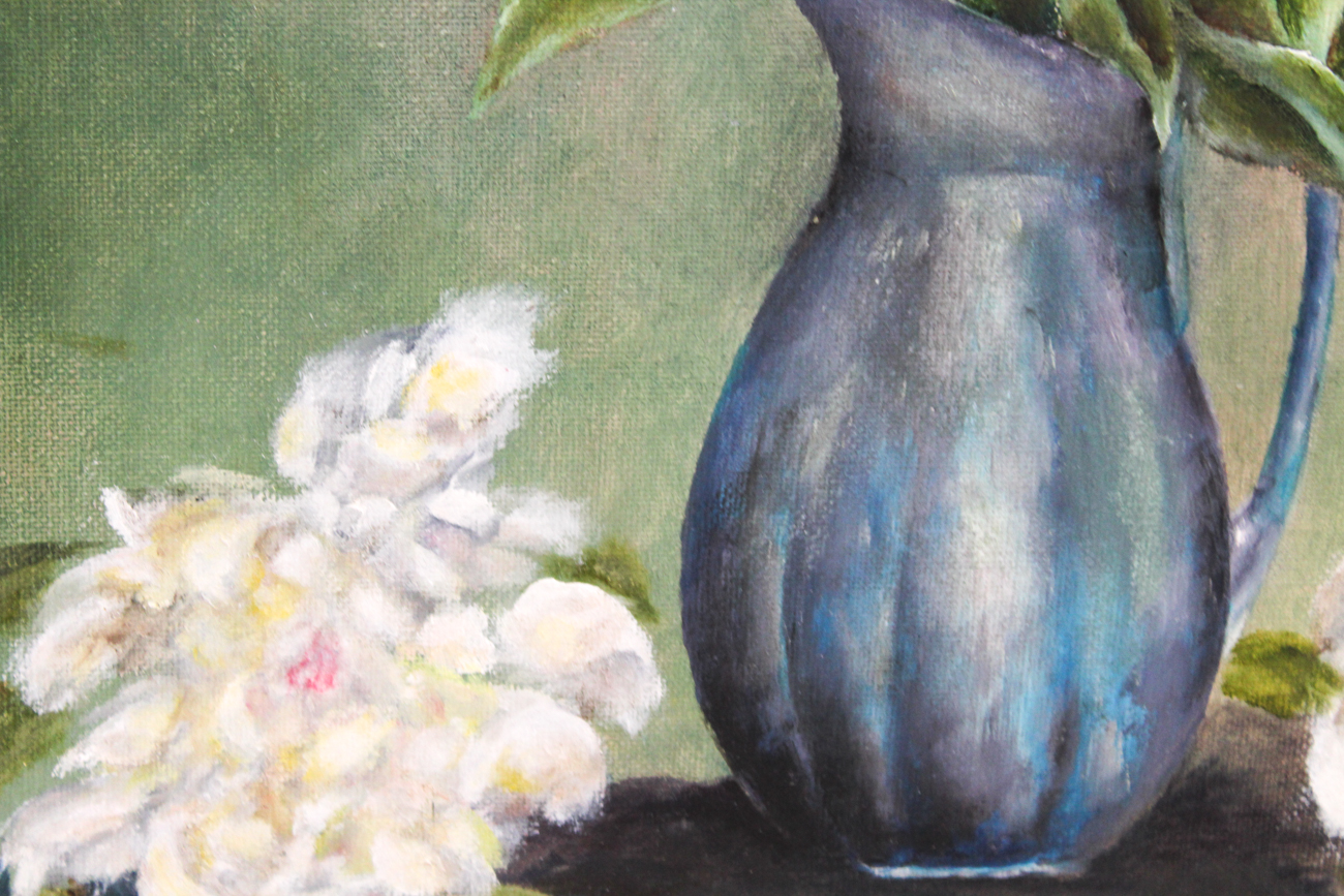 Sarah D. Thiemonge Oil Painting of Flowers