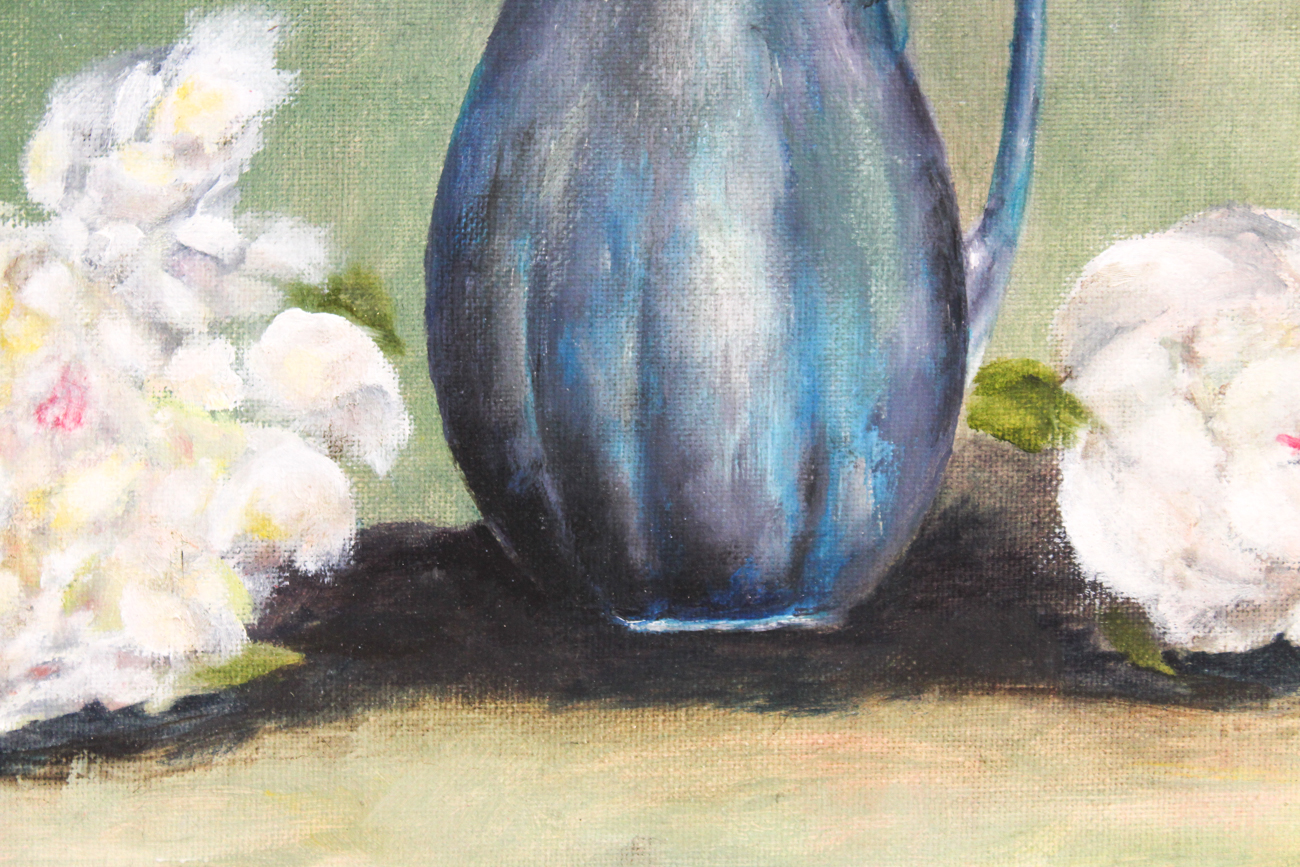 Sarah D. Thiemonge Oil Painting of Flowers