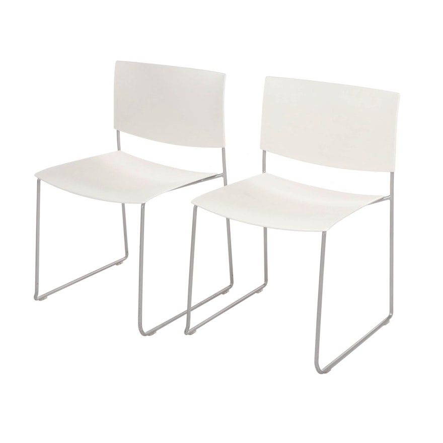 Andreu World Spain Modern Style Plastic and Metal Stacking Chairs