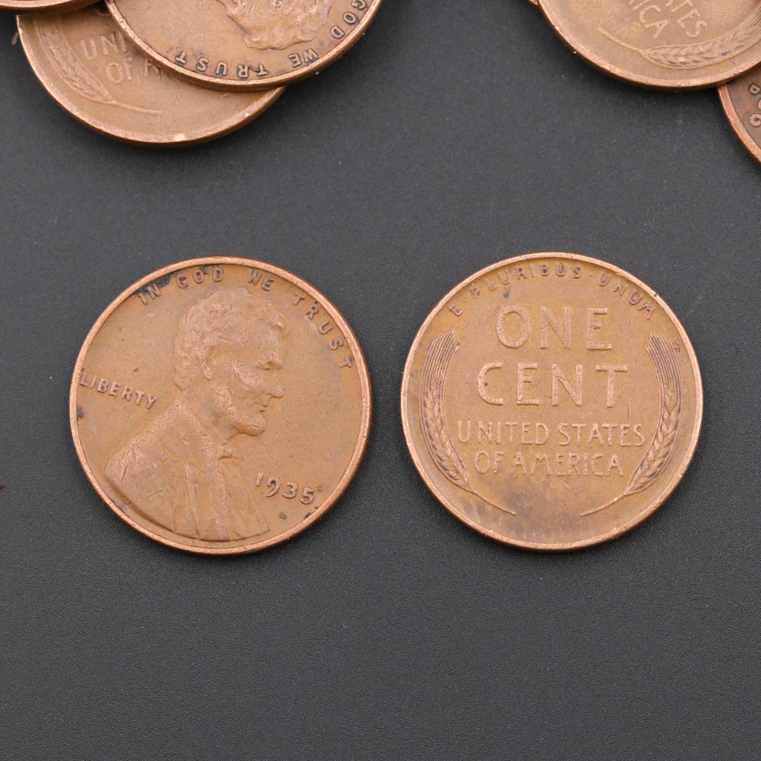Lot of 250 Lincoln Wheat Cents From The 1930's