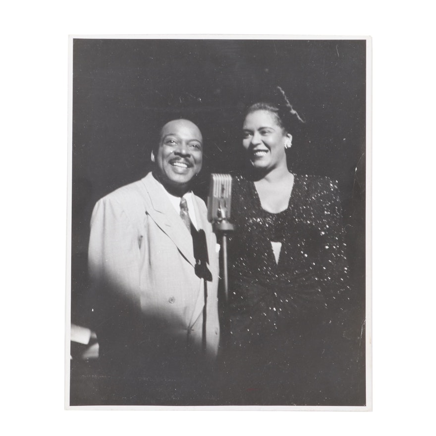 Billie Holiday & Count Basie Original 8x10 Stage Photo, Jack Bradley Estate