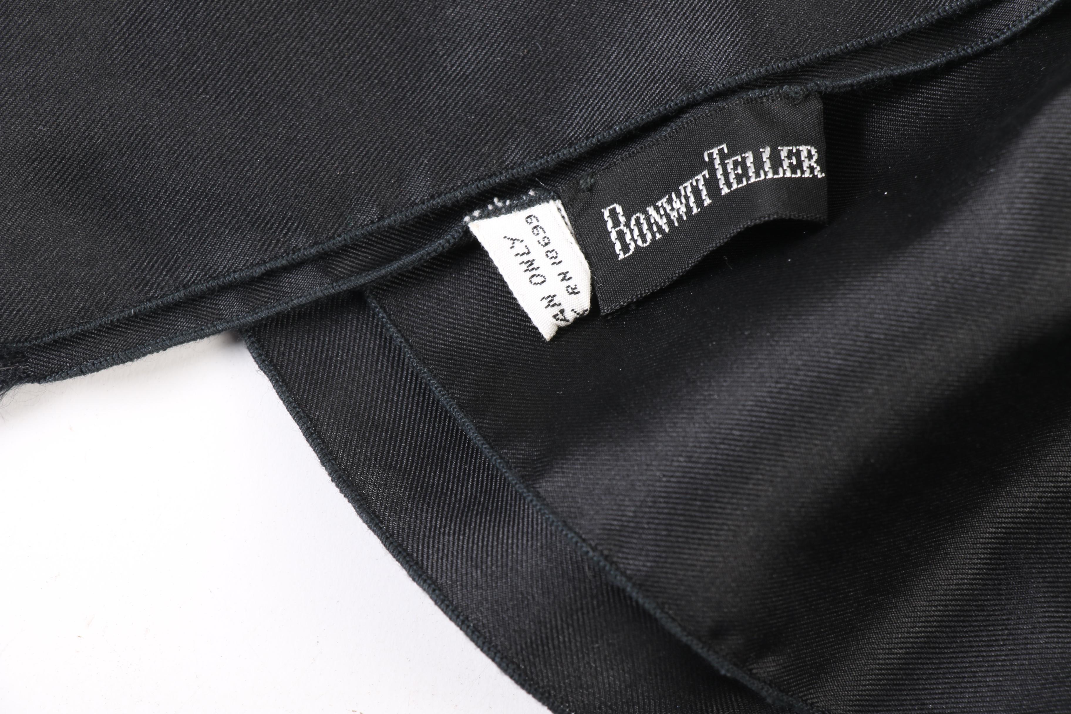 Chapeaux Paris Chicago Satin Pillbox Hat and Bonwit Teller Silk Scarf, 1950s