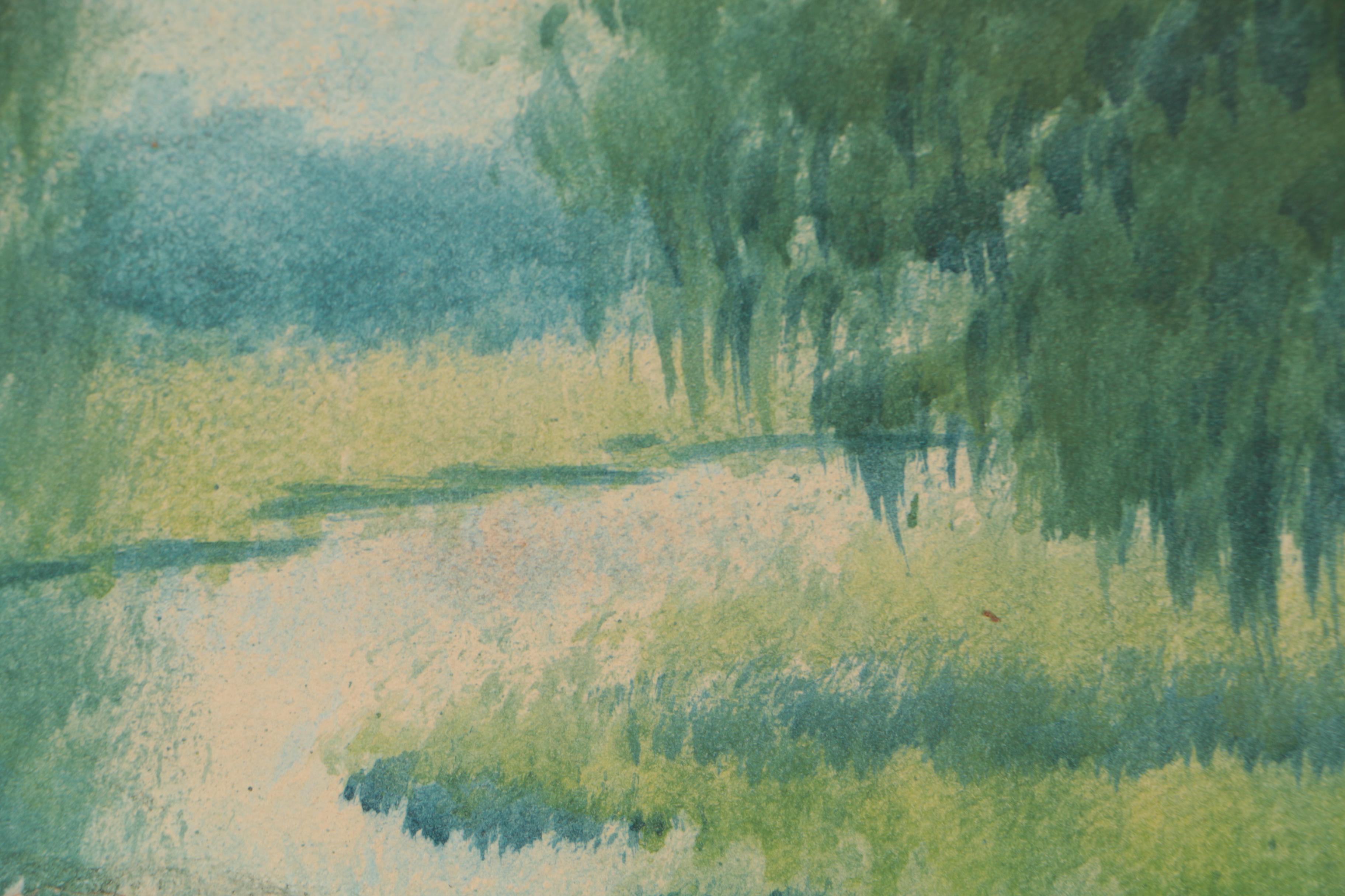 Alexander John Drysdale Watercolor Painting of Louisiana Bayou