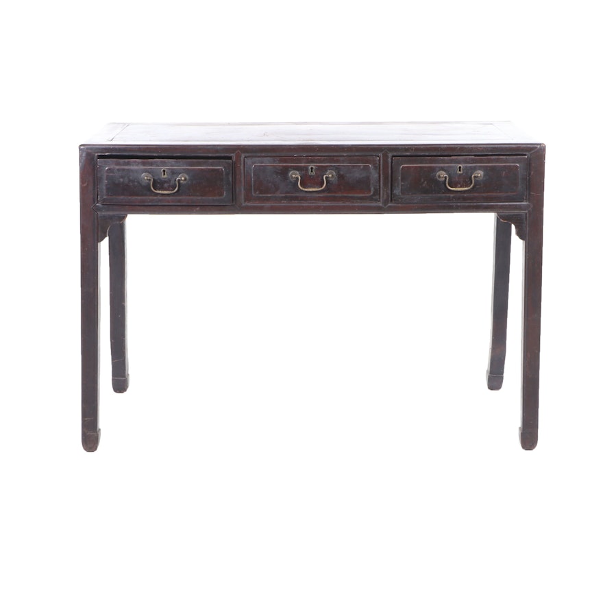 Chinese Hardwood Console Table, Mid to Late 1800s