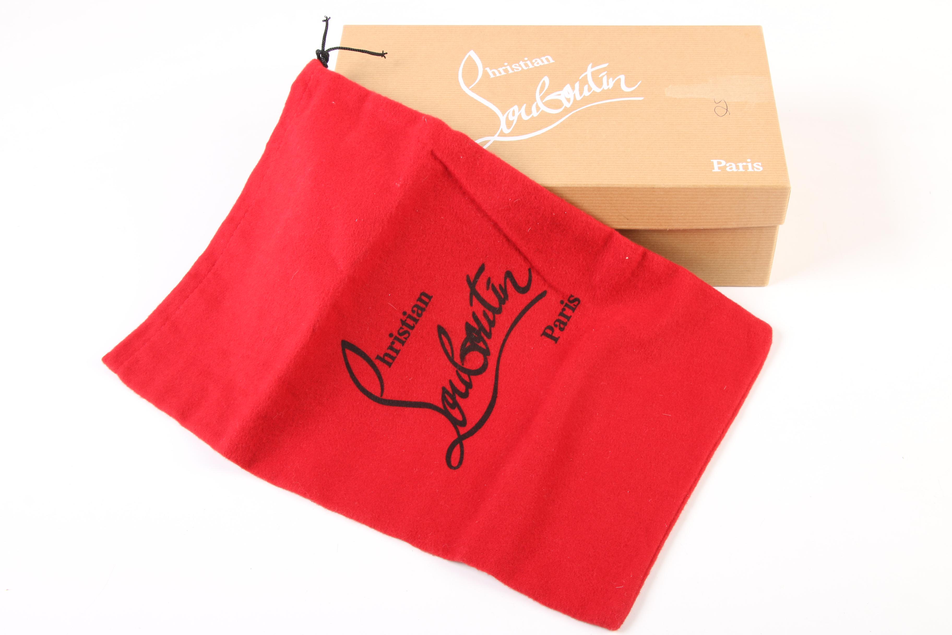 Christian Louboutin Paris Slingback Bow Heels in Black Crepe Satin