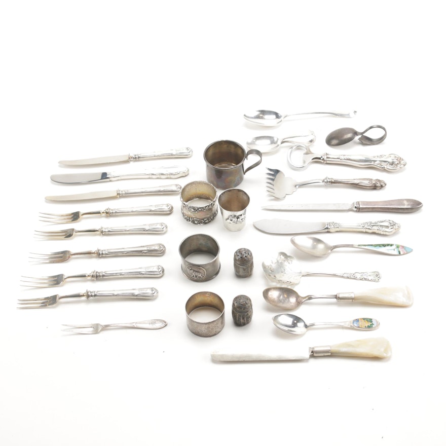 Silver Flatware and Tableware Featuring Lunt, Wallace, Webster, International