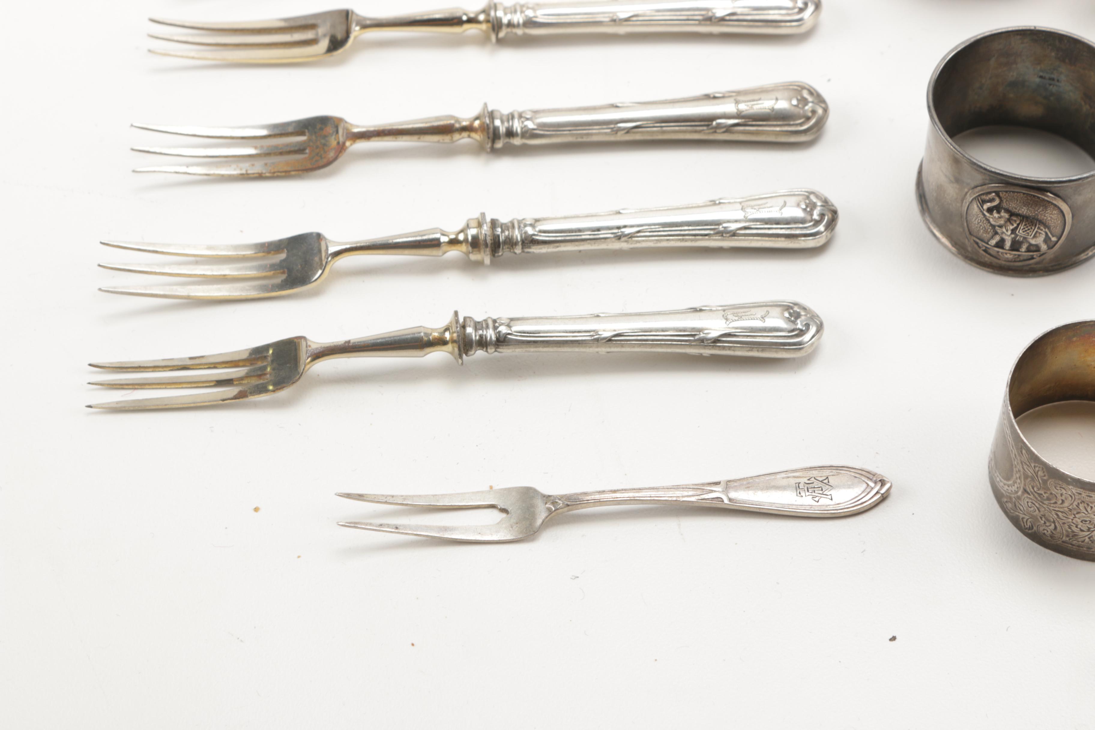 Silver Flatware and Tableware Featuring Lunt, Wallace, Webster, International