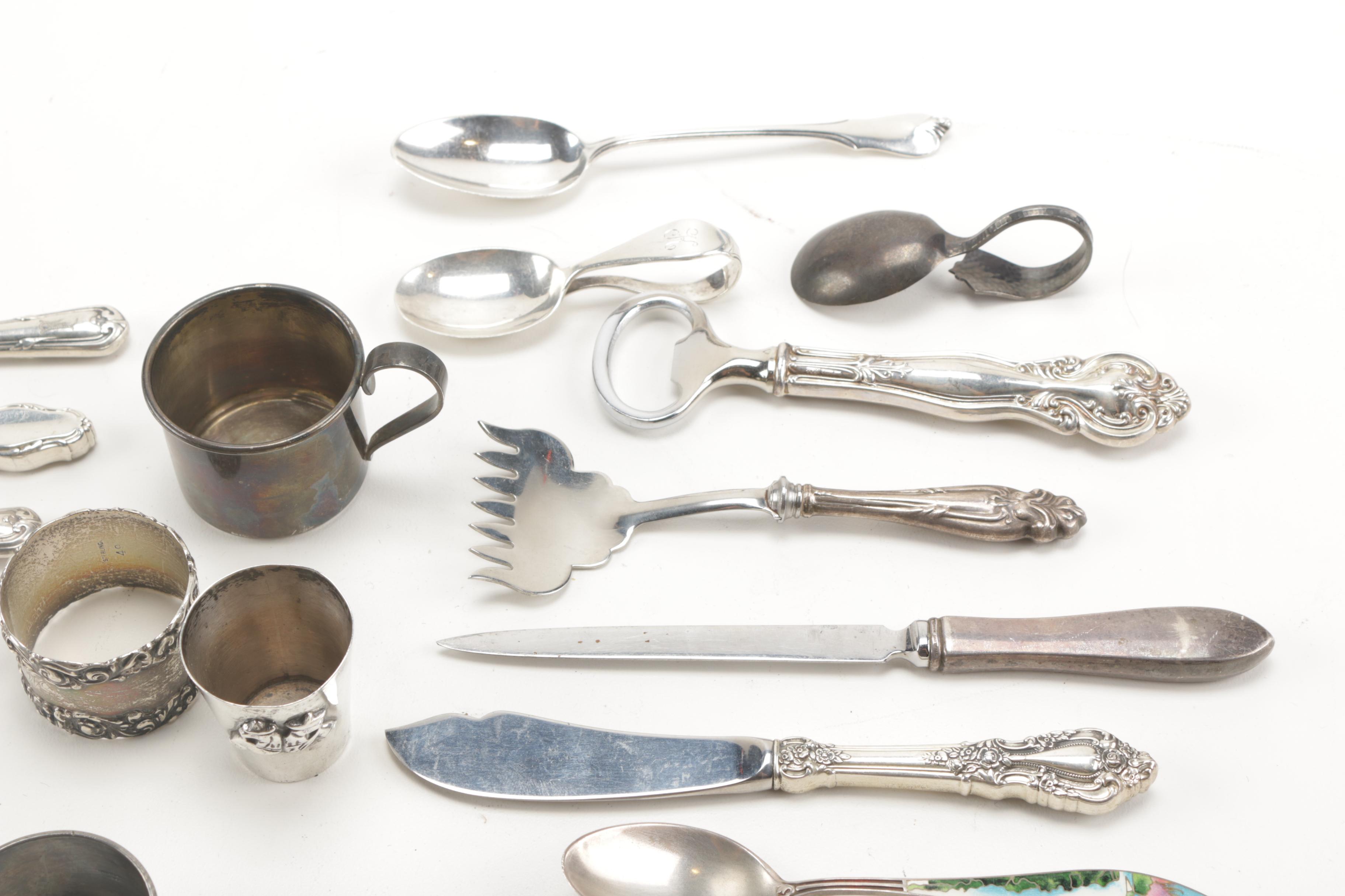 Silver Flatware and Tableware Featuring Lunt, Wallace, Webster, International