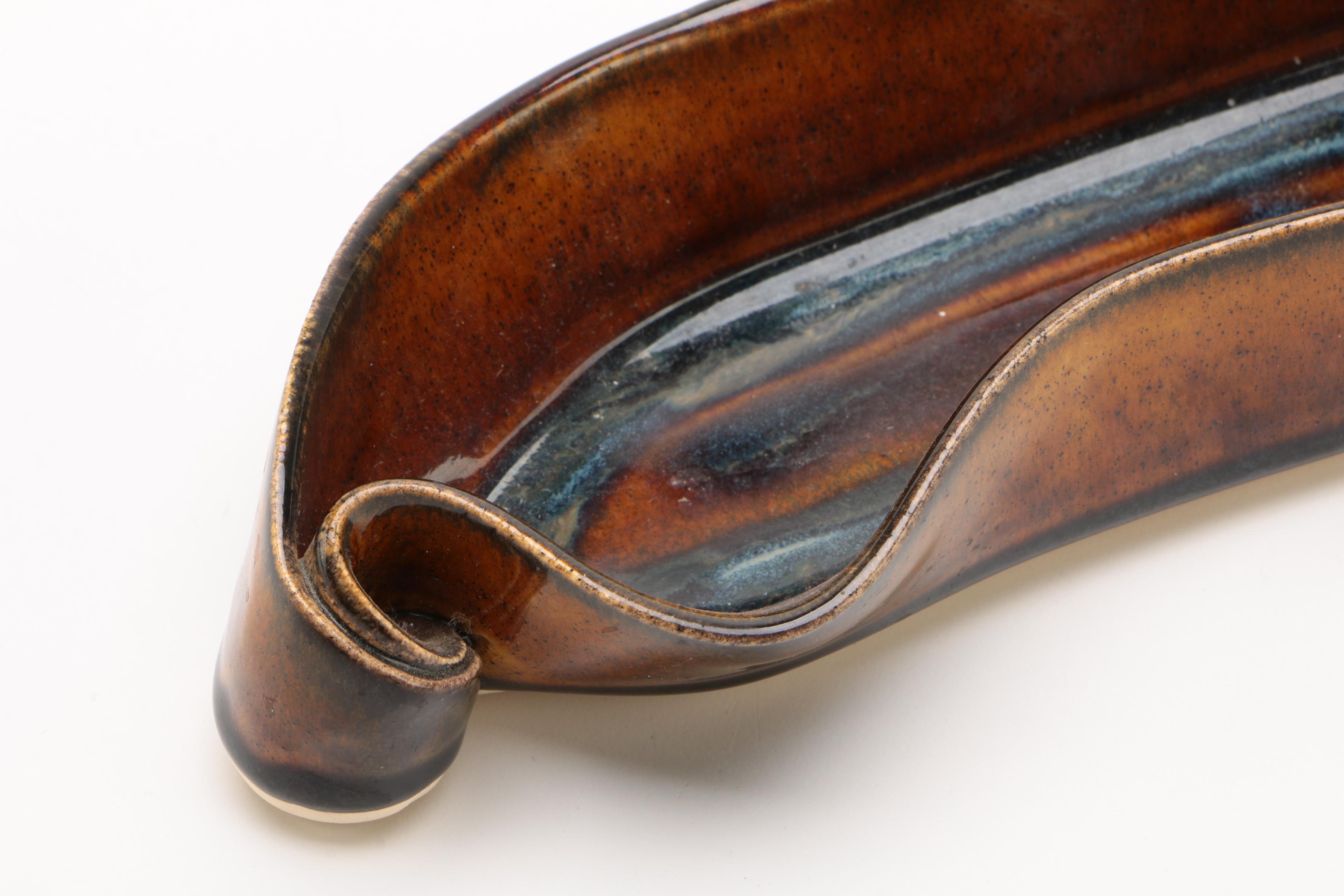 Hilborn Pottery Designs Handbuilt Stoneware Olive Dish