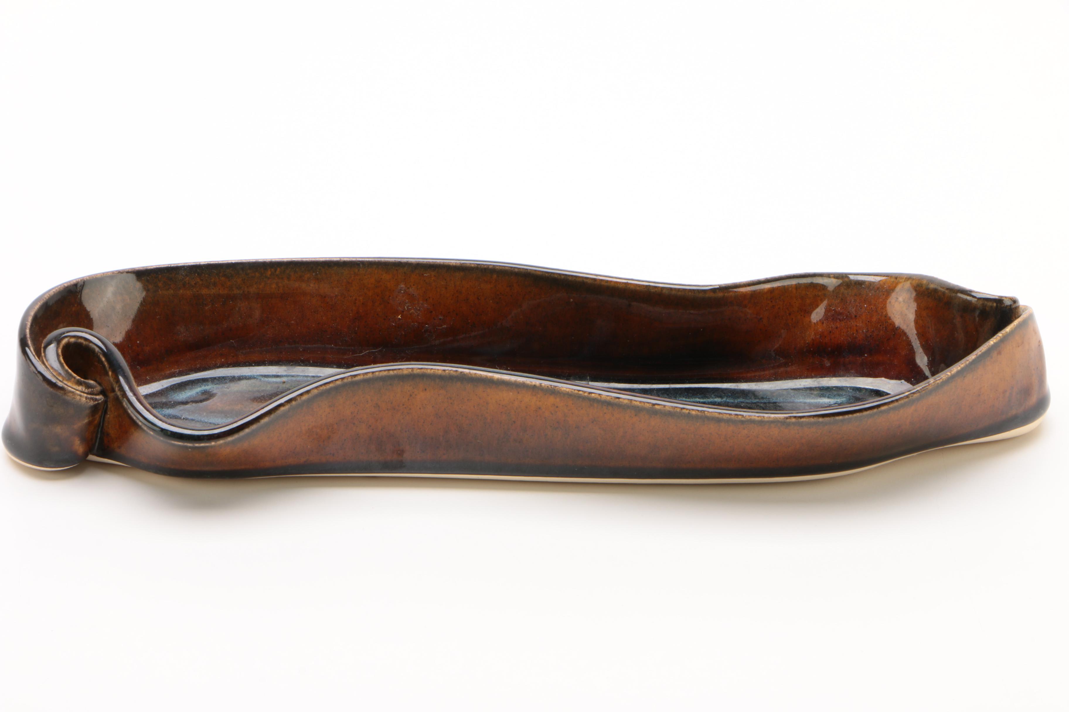 Hilborn Pottery Designs Handbuilt Stoneware Olive Dish