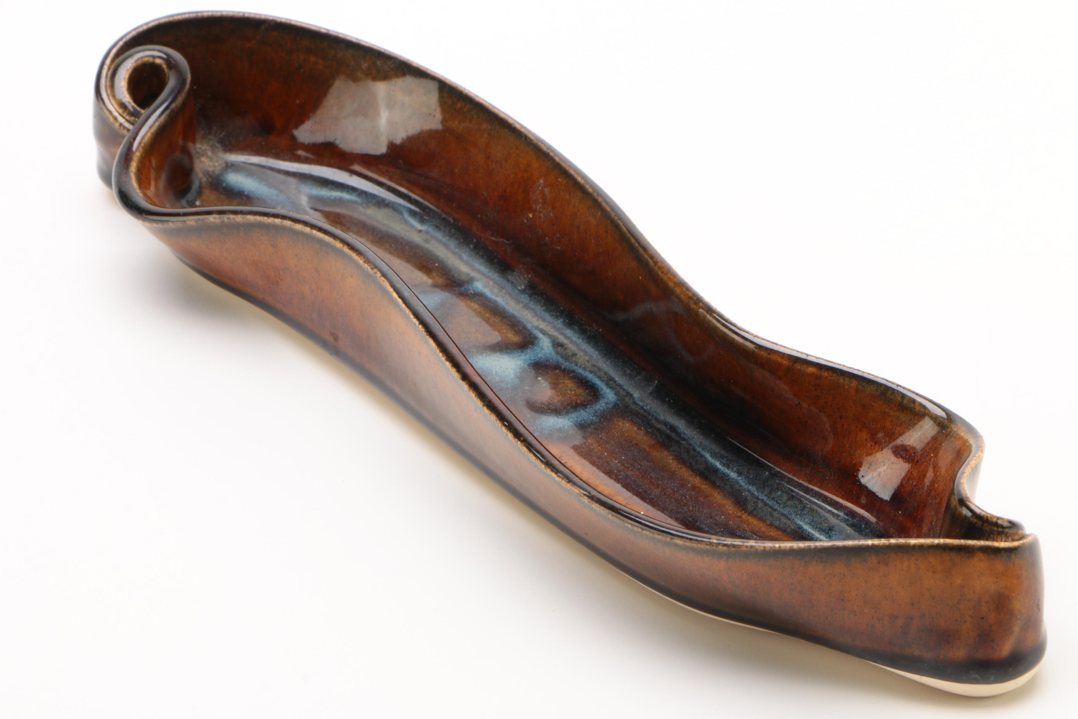 Hilborn Pottery Designs Handbuilt Stoneware Olive Dish