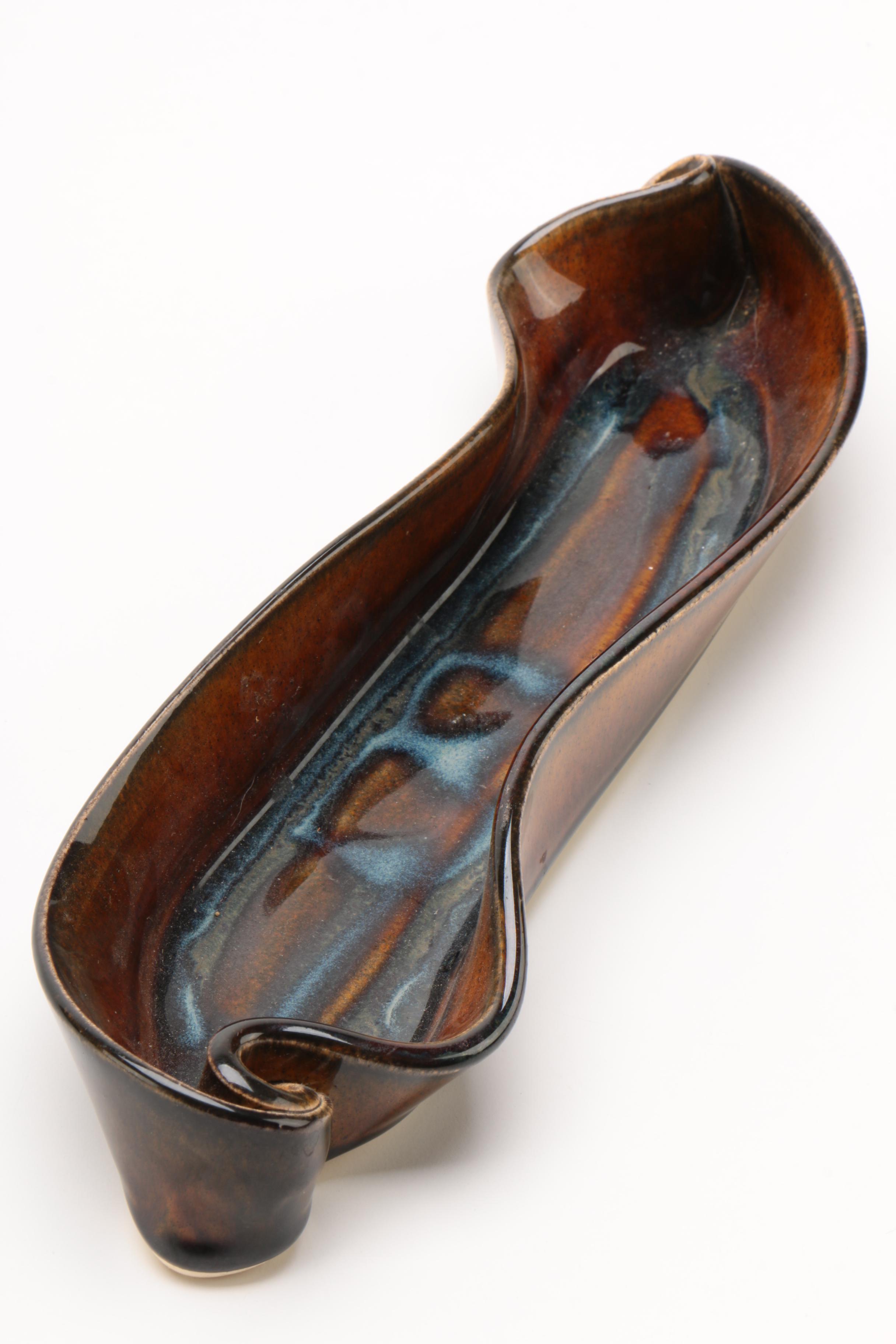 Hilborn Pottery Designs Handbuilt Stoneware Olive Dish