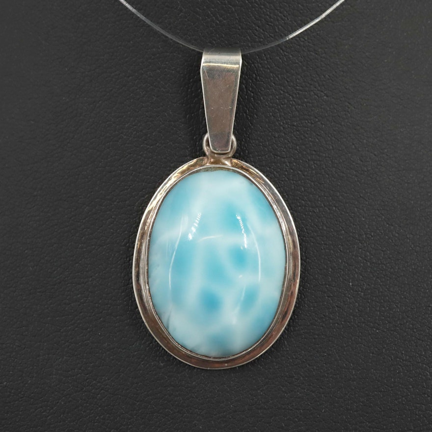 Sterling Silver Larimar Pendant