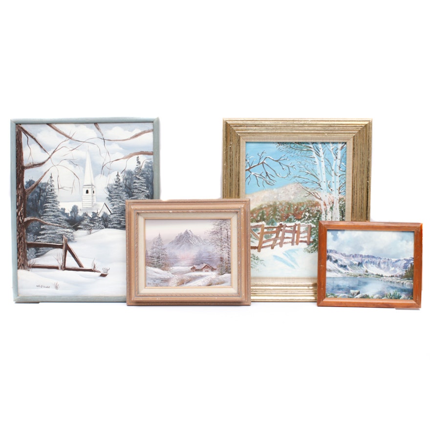 Winter Landscape Oil Paintings