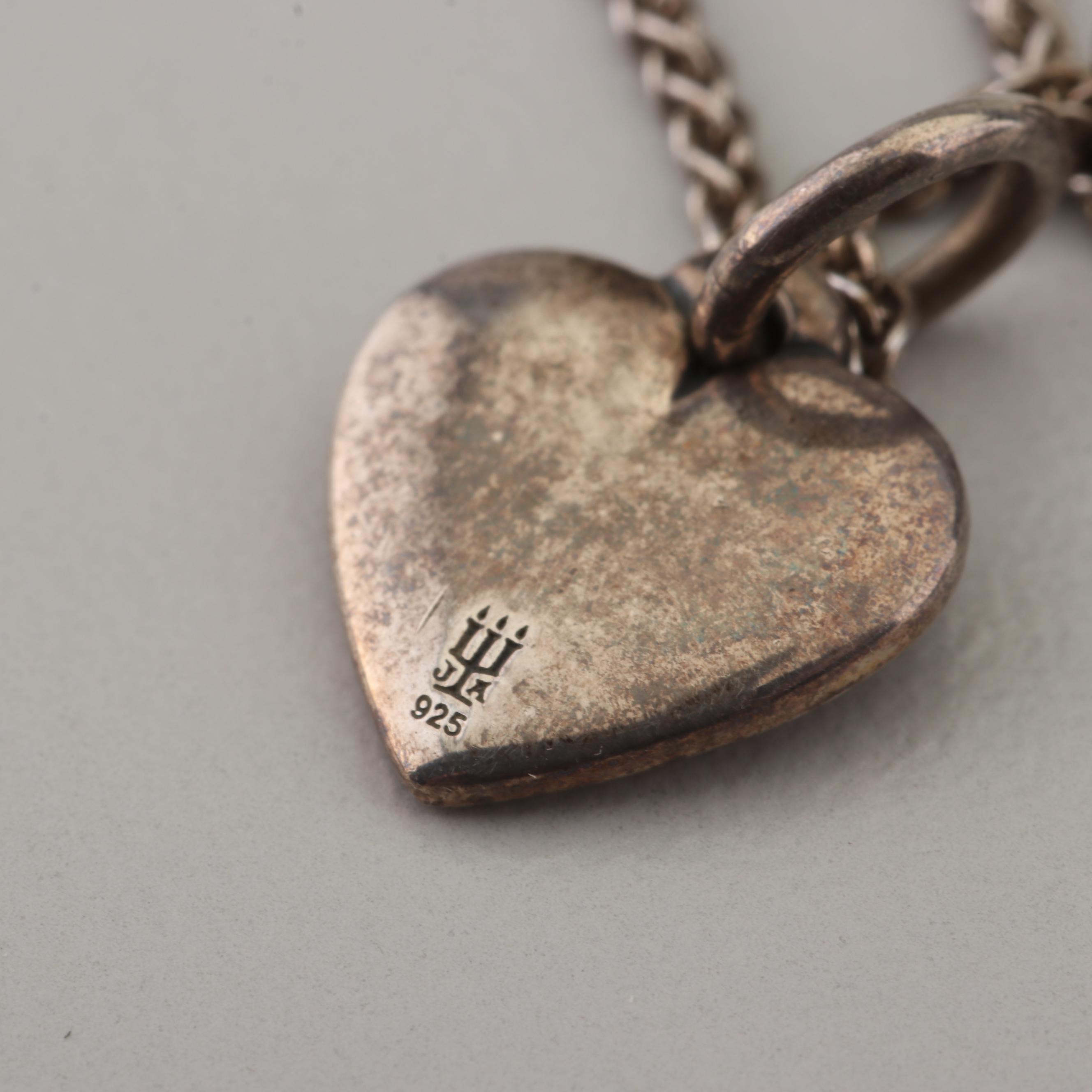 James Avery Sterling Silver Heart Charm Necklace