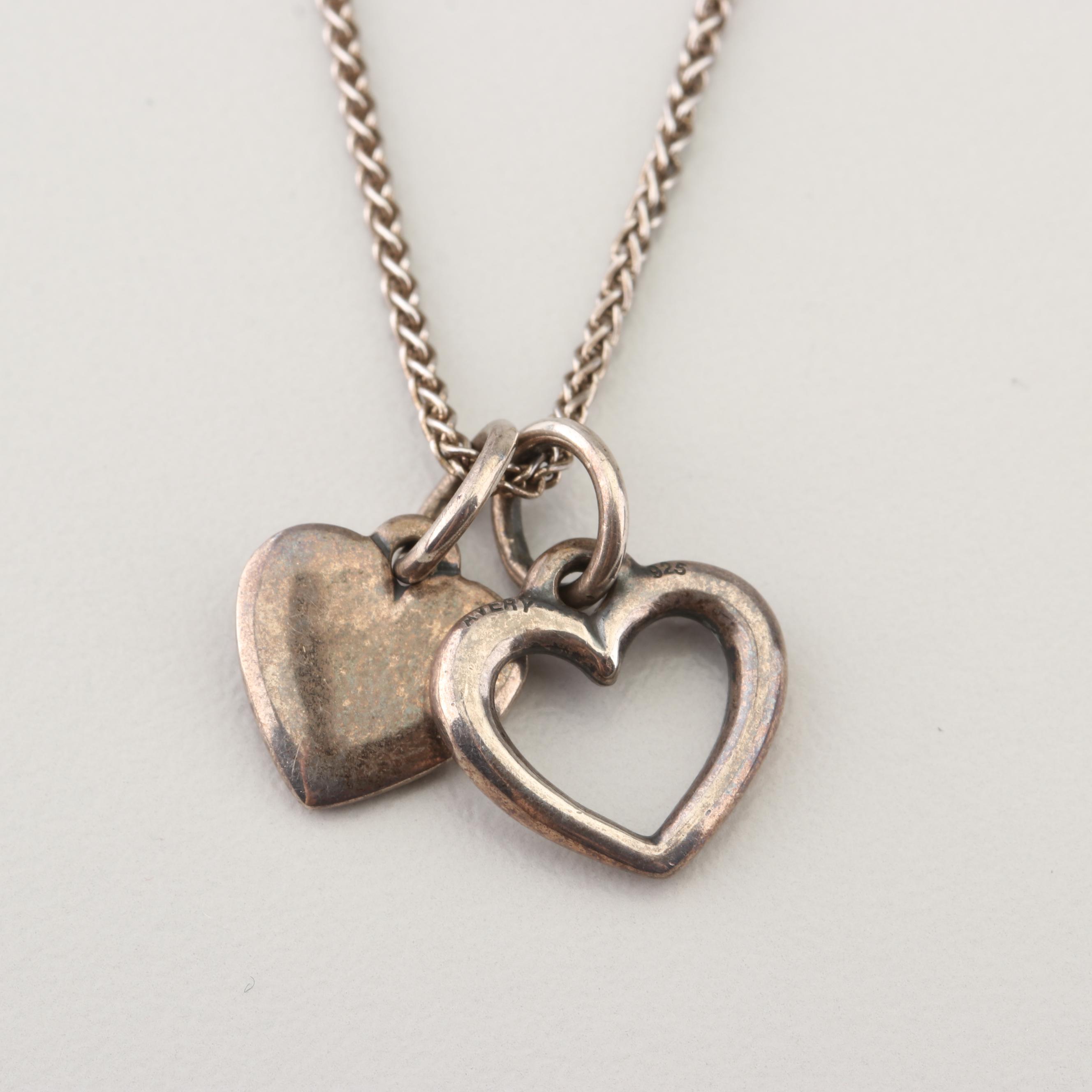 James Avery Sterling Silver Heart Charm Necklace
