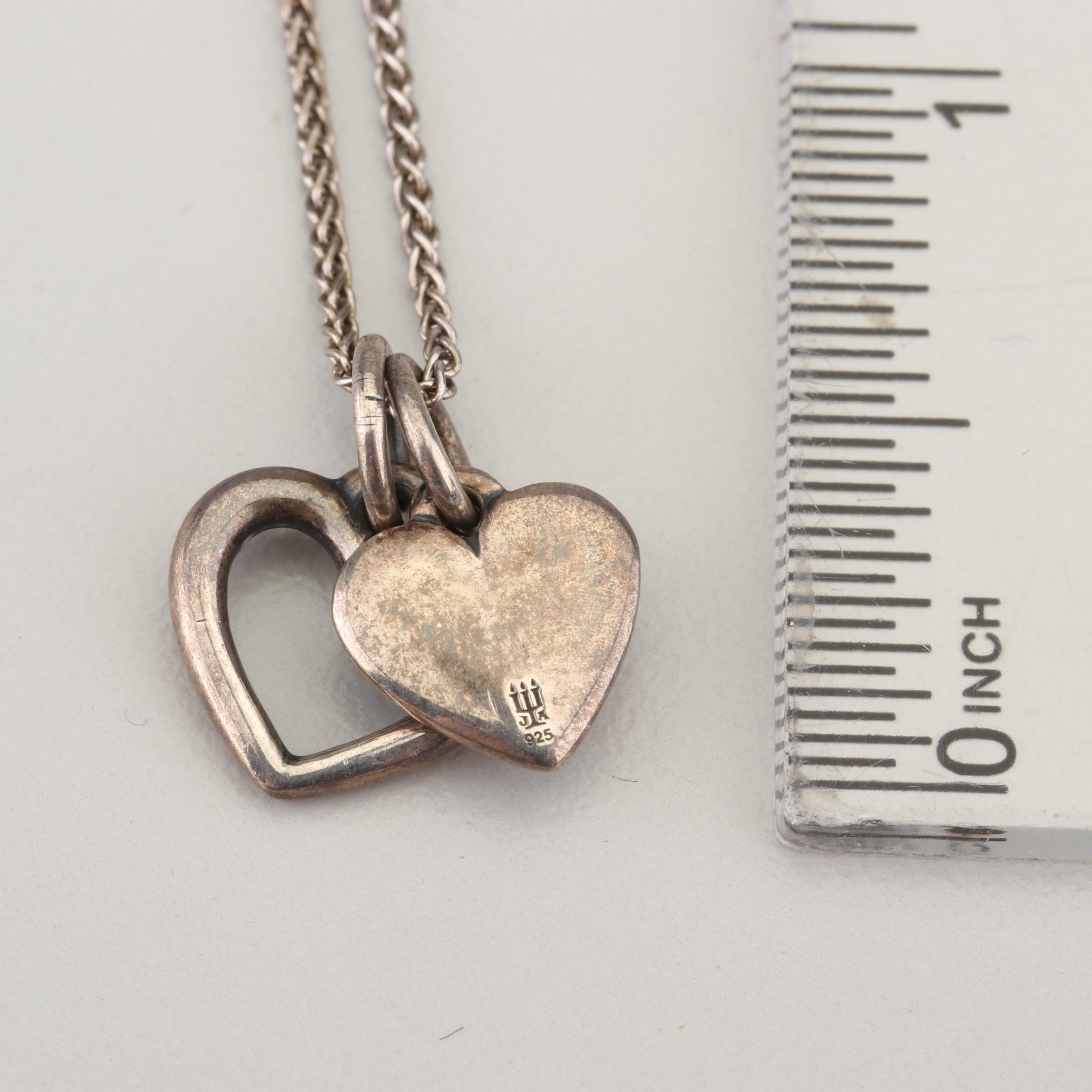 James Avery Sterling Silver Heart Charm Necklace