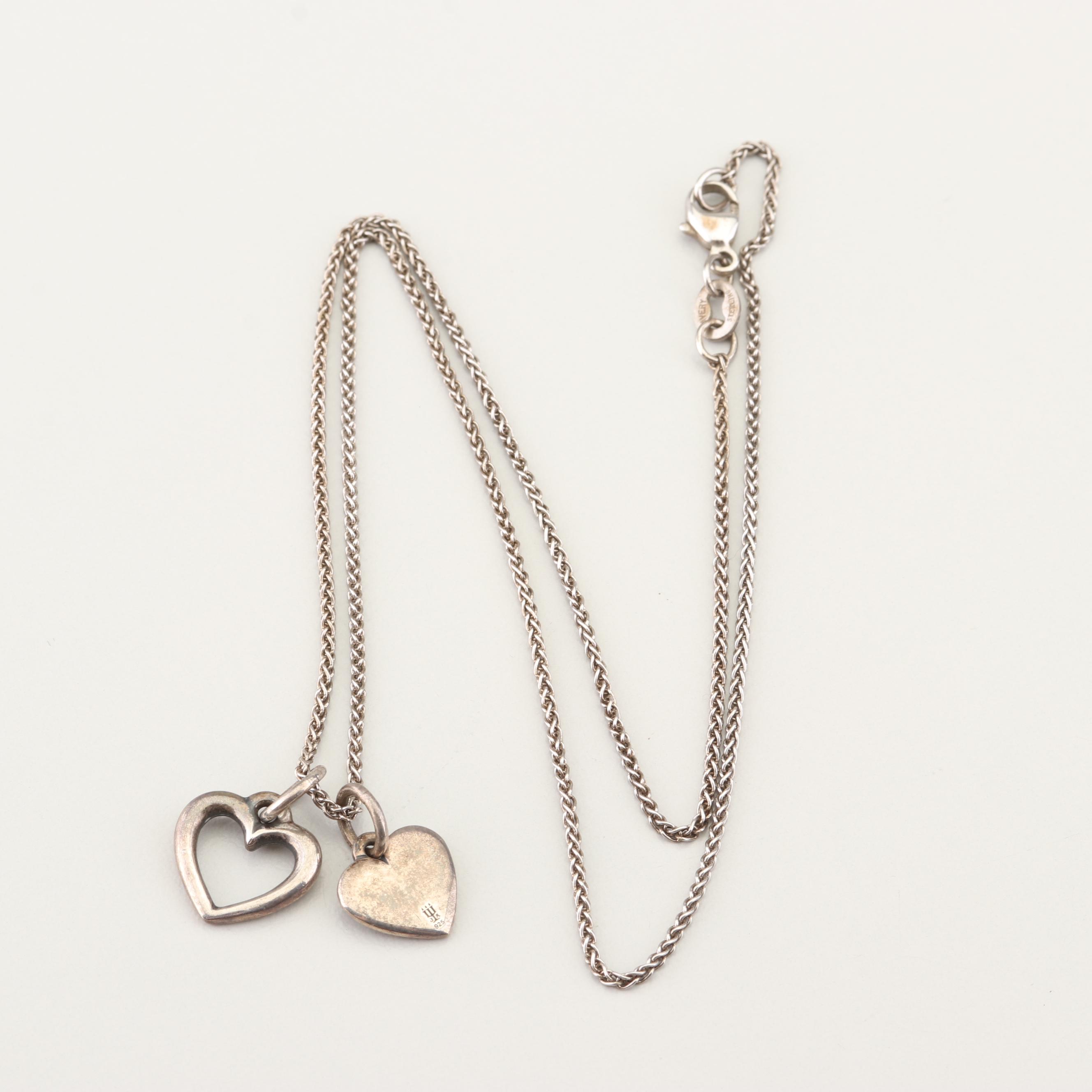 James Avery Sterling Silver Heart Charm Necklace
