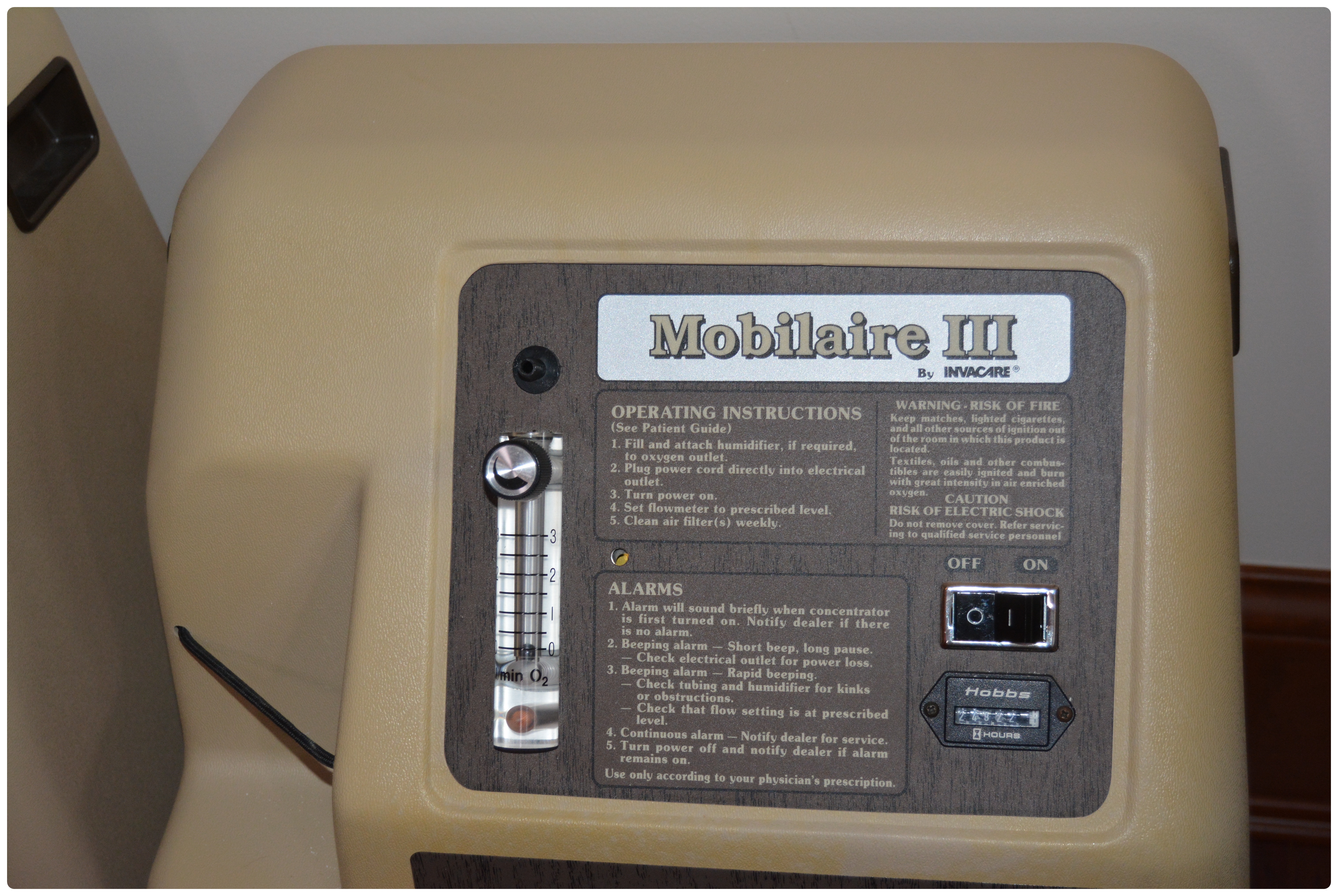 Invacare Mobilaire III Oxygen Concentrators, Pair