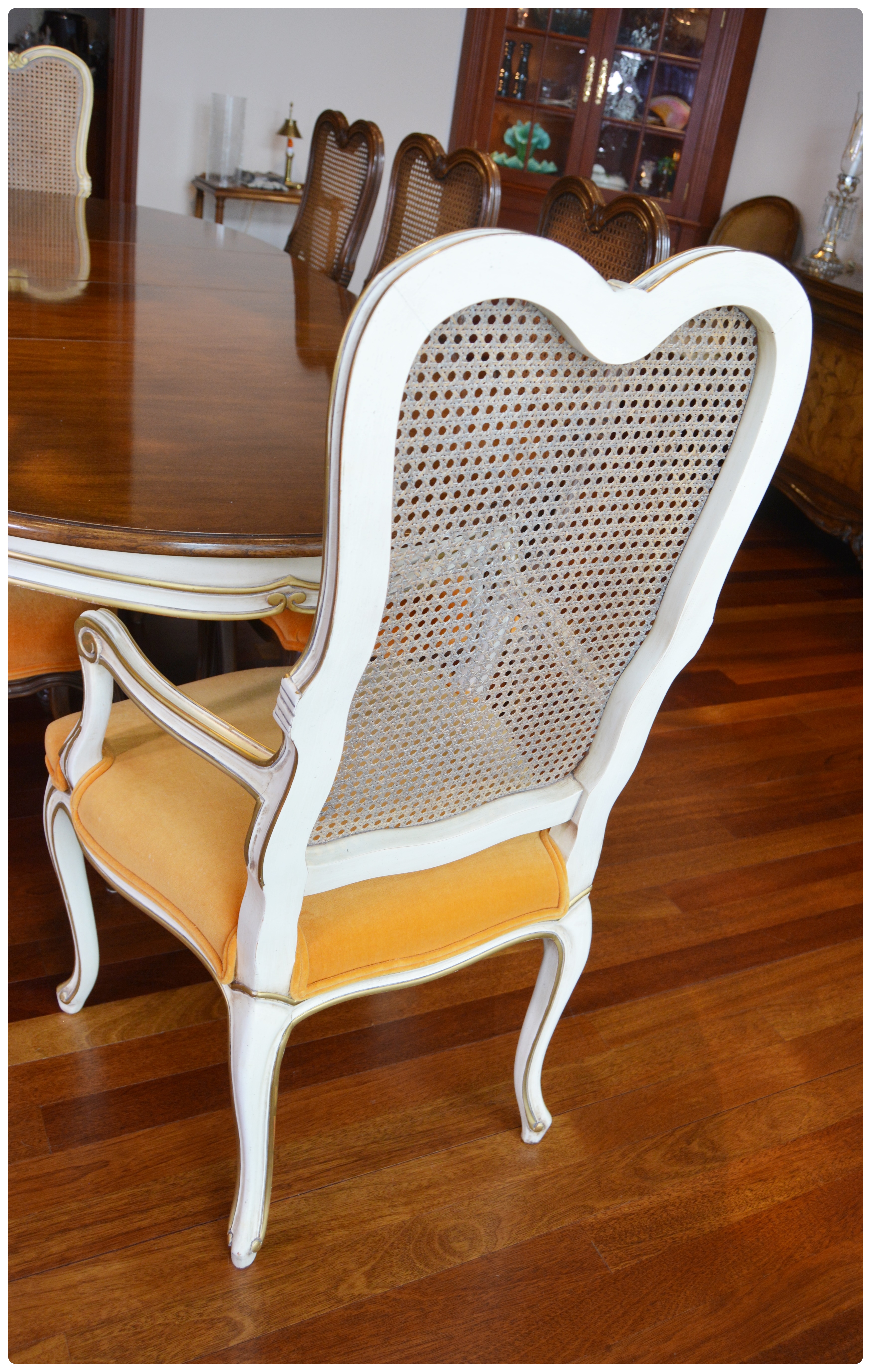 Karges French Provincial Dining Table and Dining Chairs, Mid to Late 20th C.