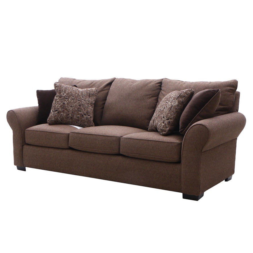 Contemporary Upholstered Sofa with Accent Pillow by Jackson Furniture
