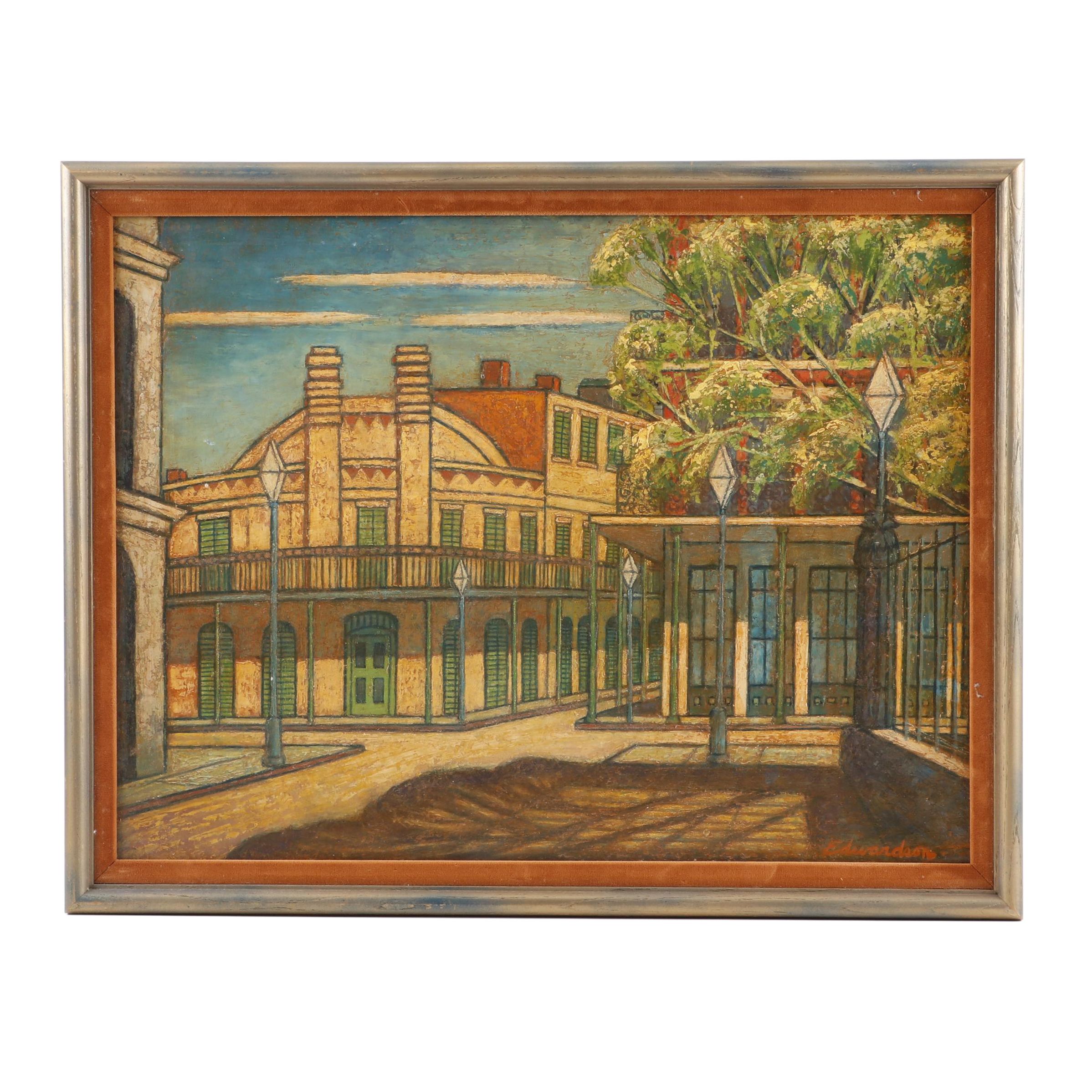 Larry Edwardson Oil Painting "Slave Market, New Orleans"