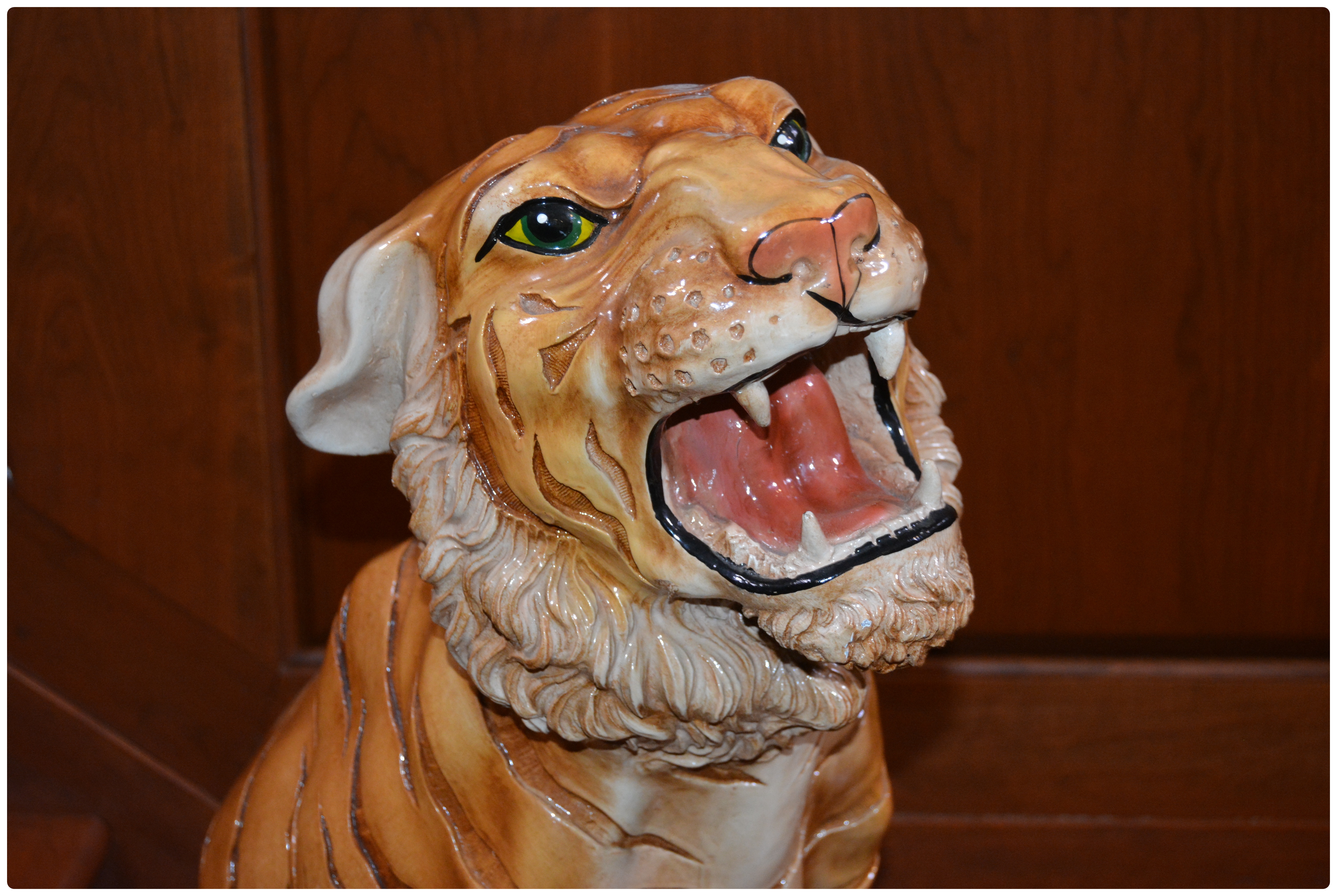 Large Marwal Bengal Tiger Ceramic Floor Sculpture