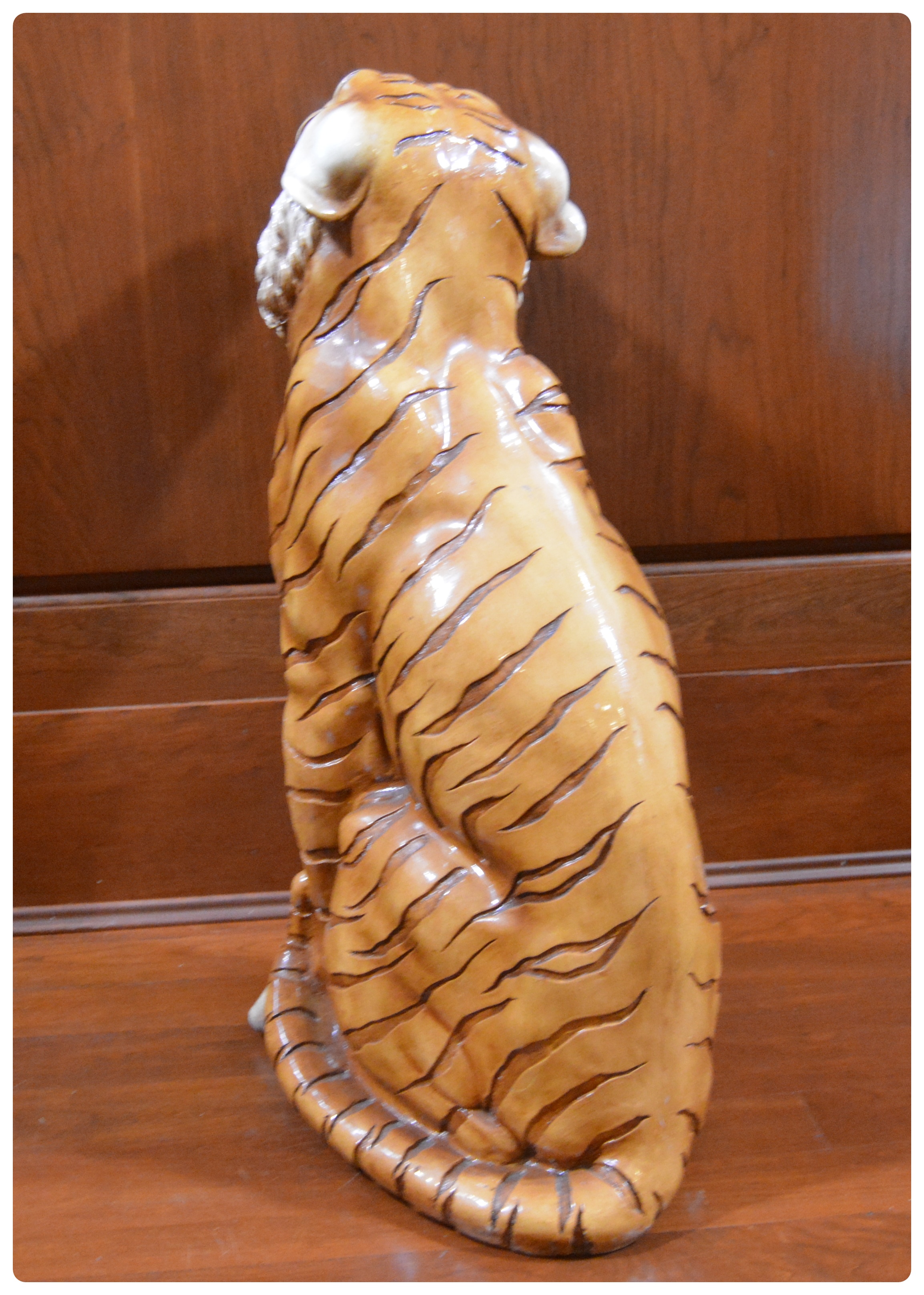 Large Marwal Bengal Tiger Ceramic Floor Sculpture