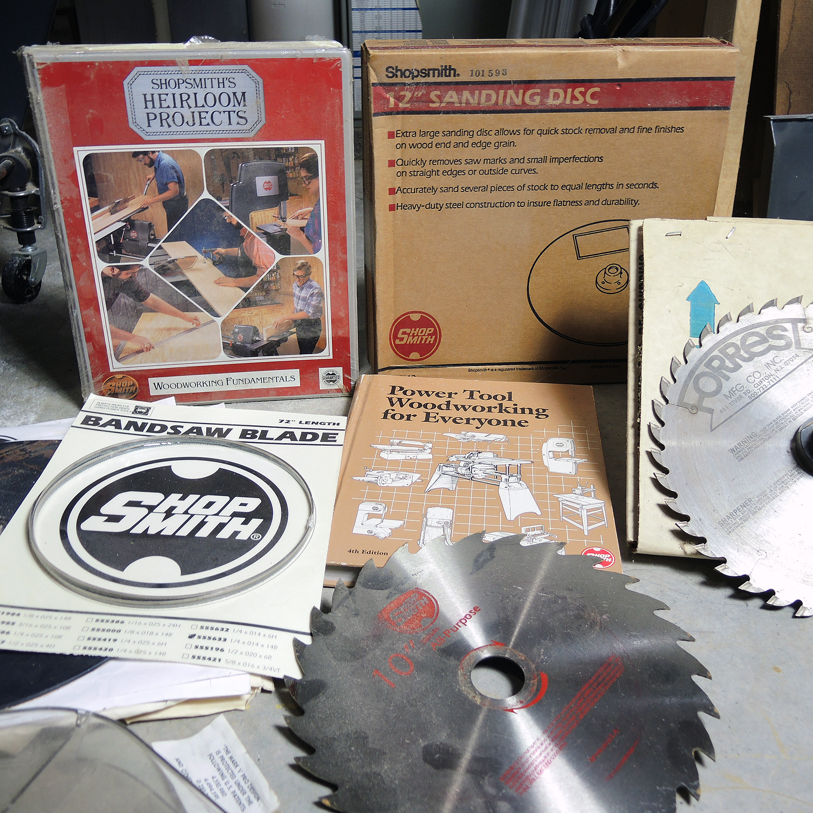 ShopSmith Band Saw, Lathe, Table Saw, Horizontal Boring Drill and Accessories