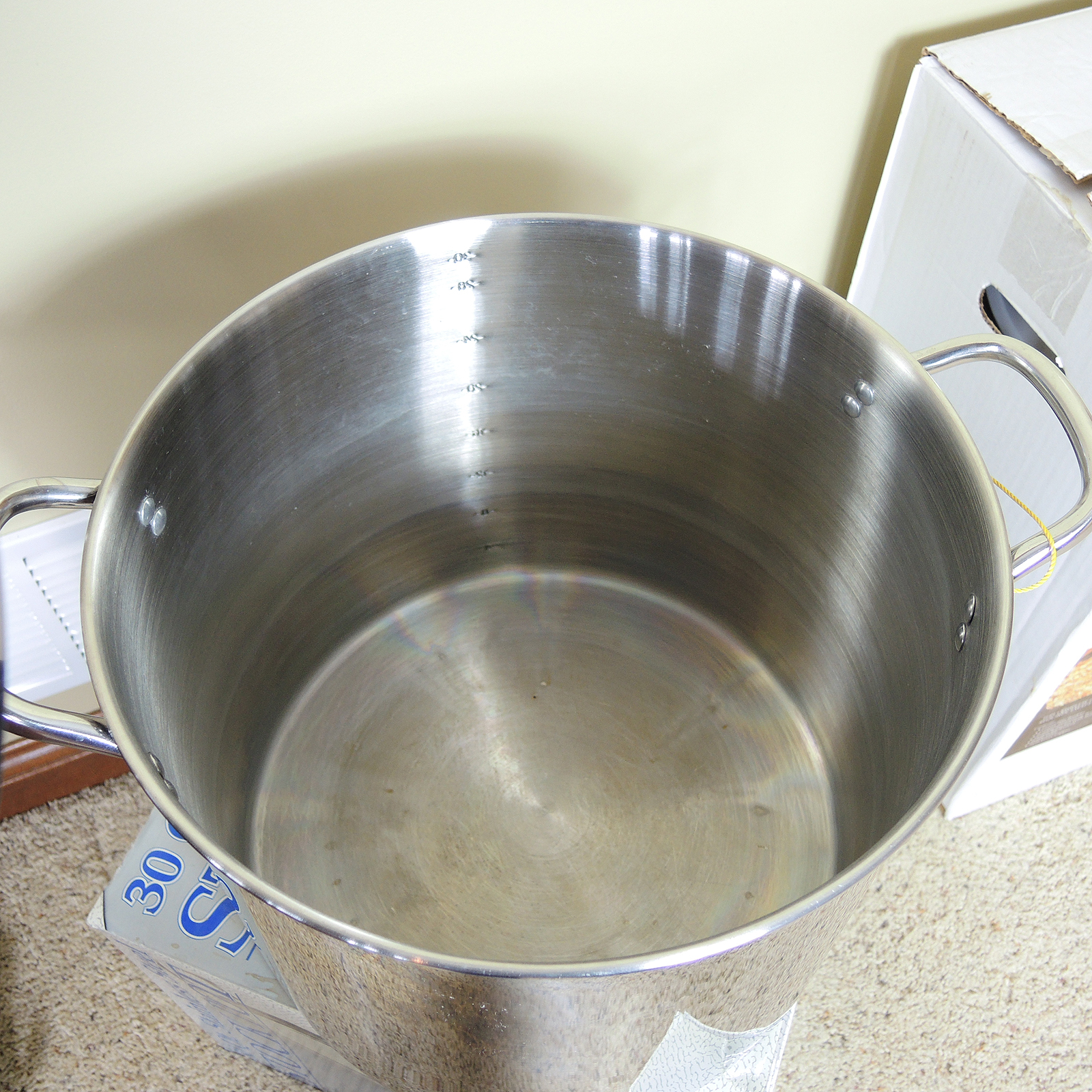 Beer Home Brewing Kit, Bottles and 30 Qt Stainless Steel Stockpot