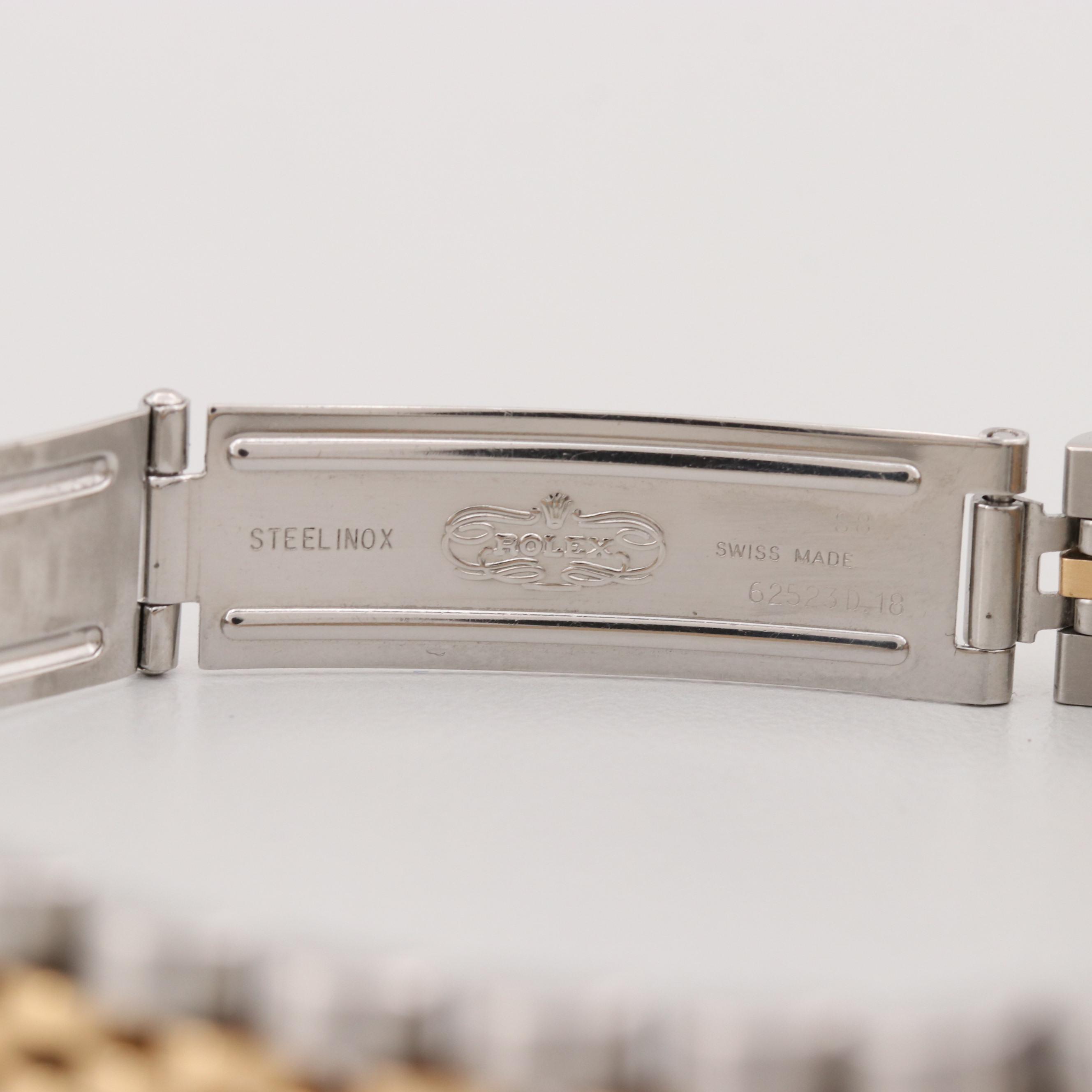 Rolex Datejust Stainless Steel, 18K Yellow Gold and Diamonds Watch, 1993