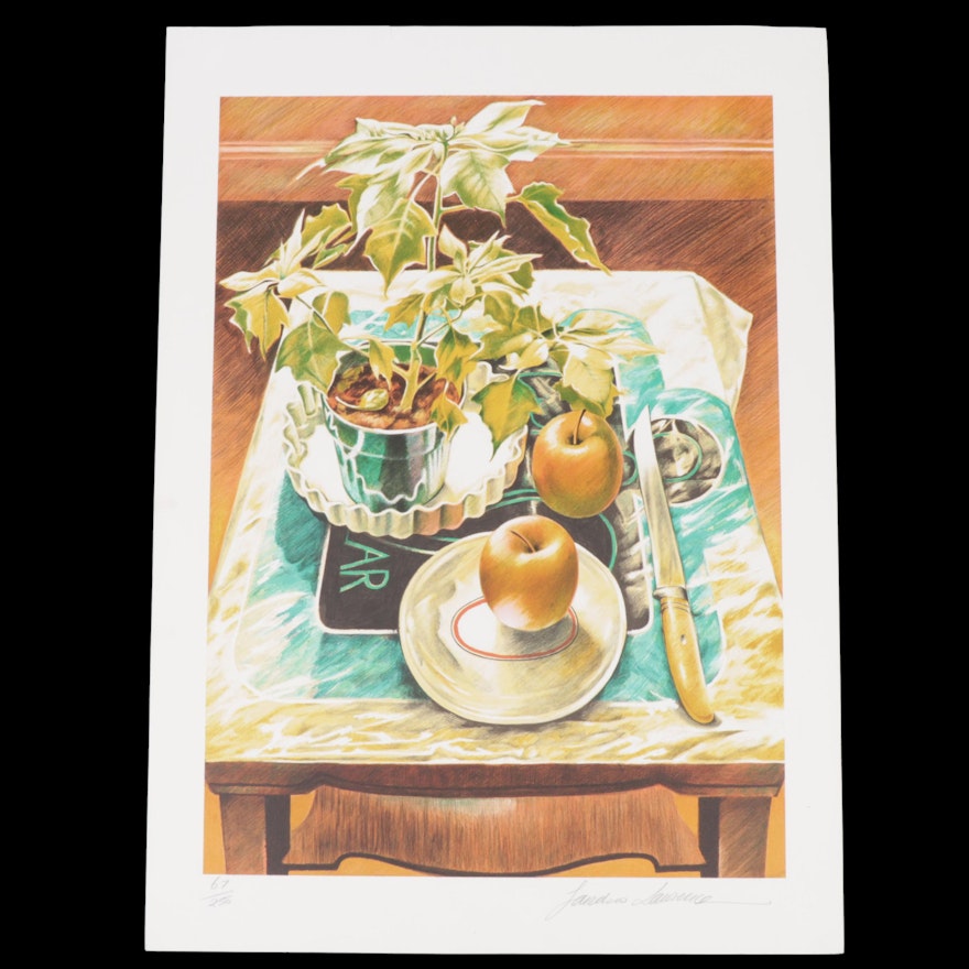 Sandra Lawrence Still Life Lithograph