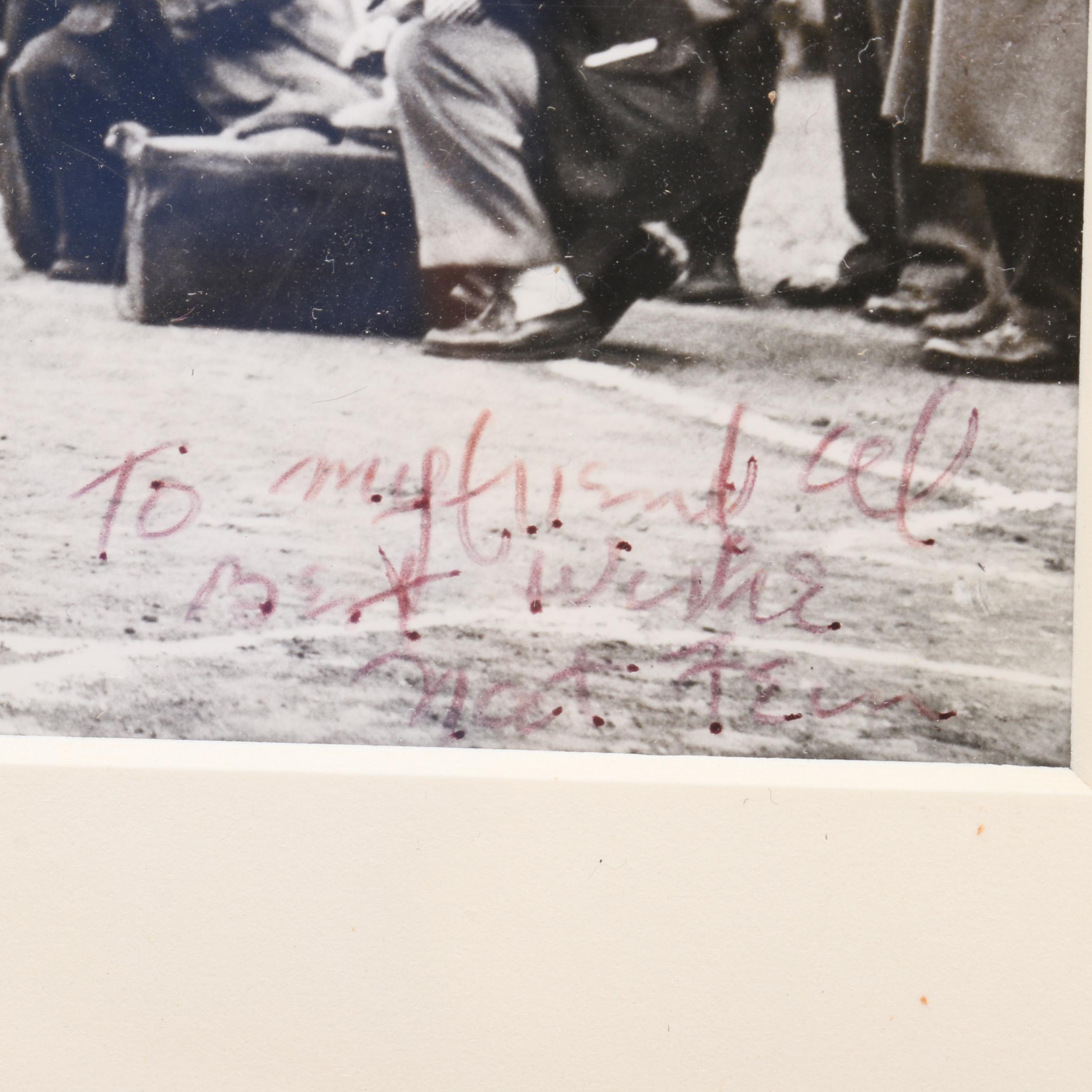 Important Babe Ruth "Farewell" Photo Signed By Nat Fein Original Photographer