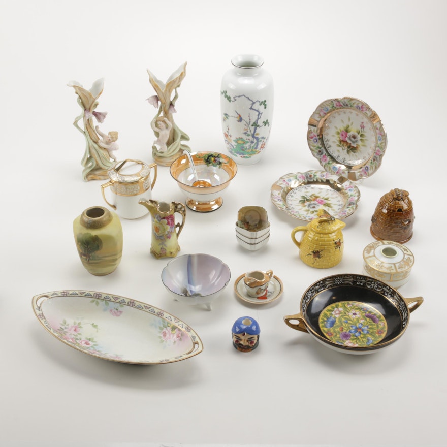 Japanese Hand-Painted Porcelain Featuring Nippon, Noritake, Arnart