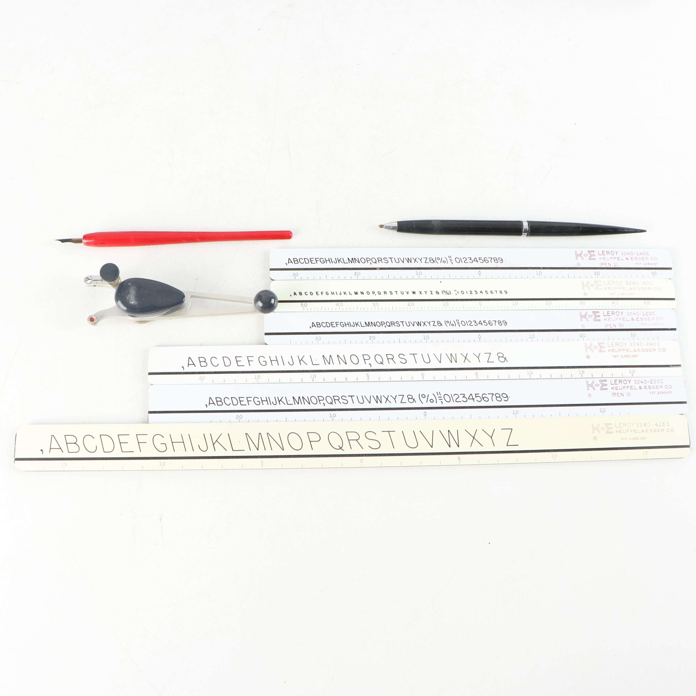 Keuffel & Esser Leroy Lettering Set Drafting Tools, 1950