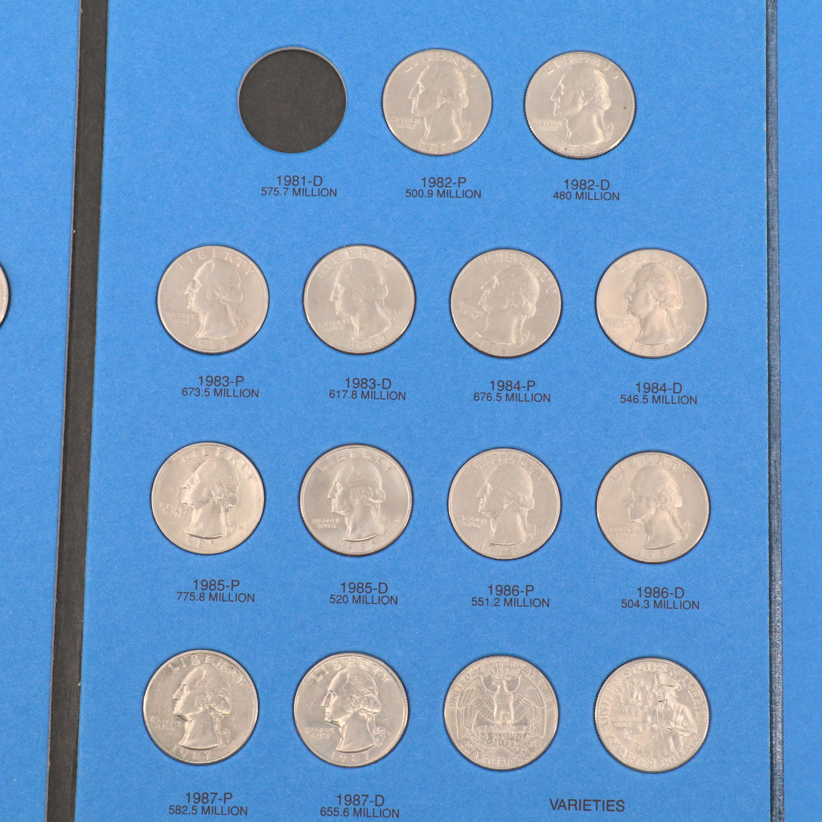 Twelve Binders of Modern U.S. Coinage