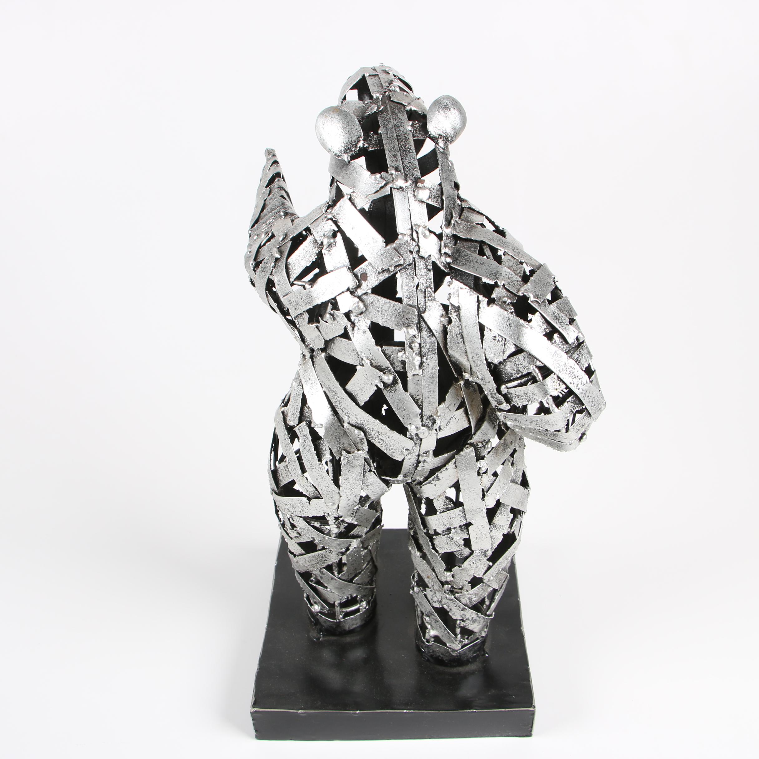 Welded Metal Figural Bear Sculptures