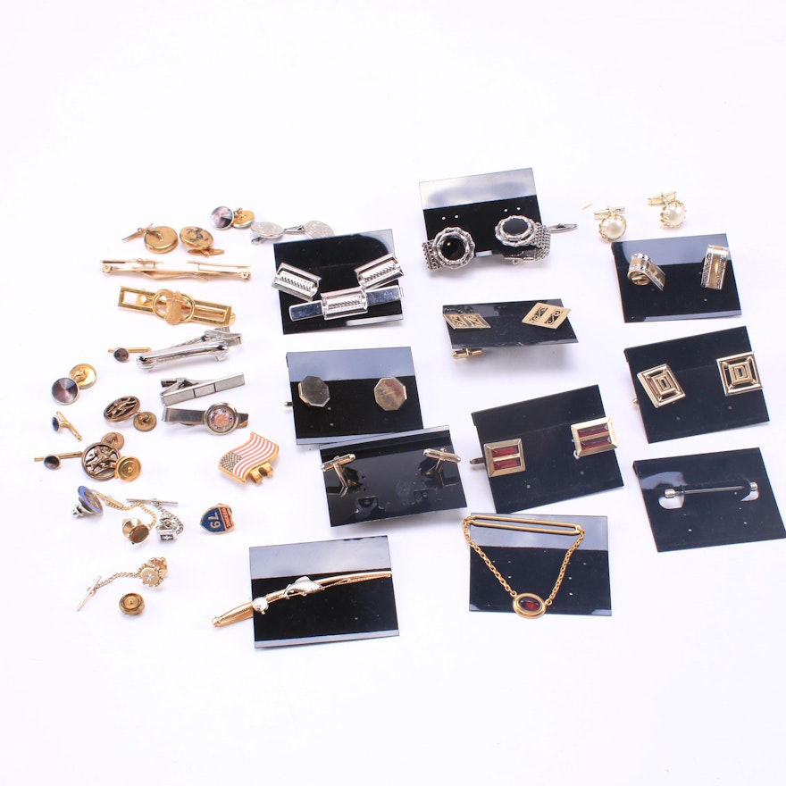 Cuff Links, Tie Tacks and Tie Pins