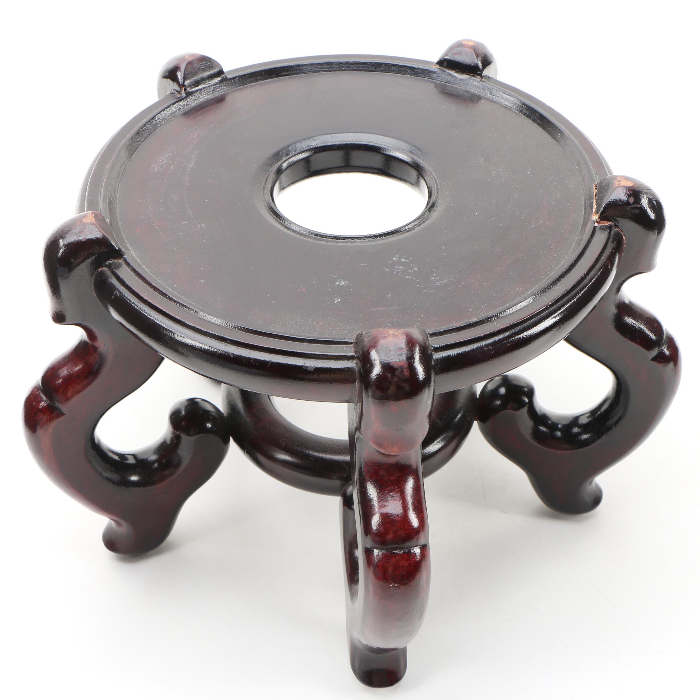 Chinese Blue and White Ceramic Double Happiness Bowl with Stand