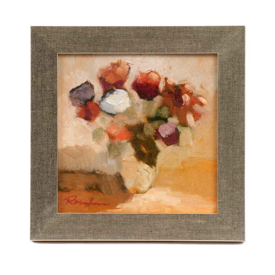 Salley Rosenbaum Floral Still Life Oil Painting