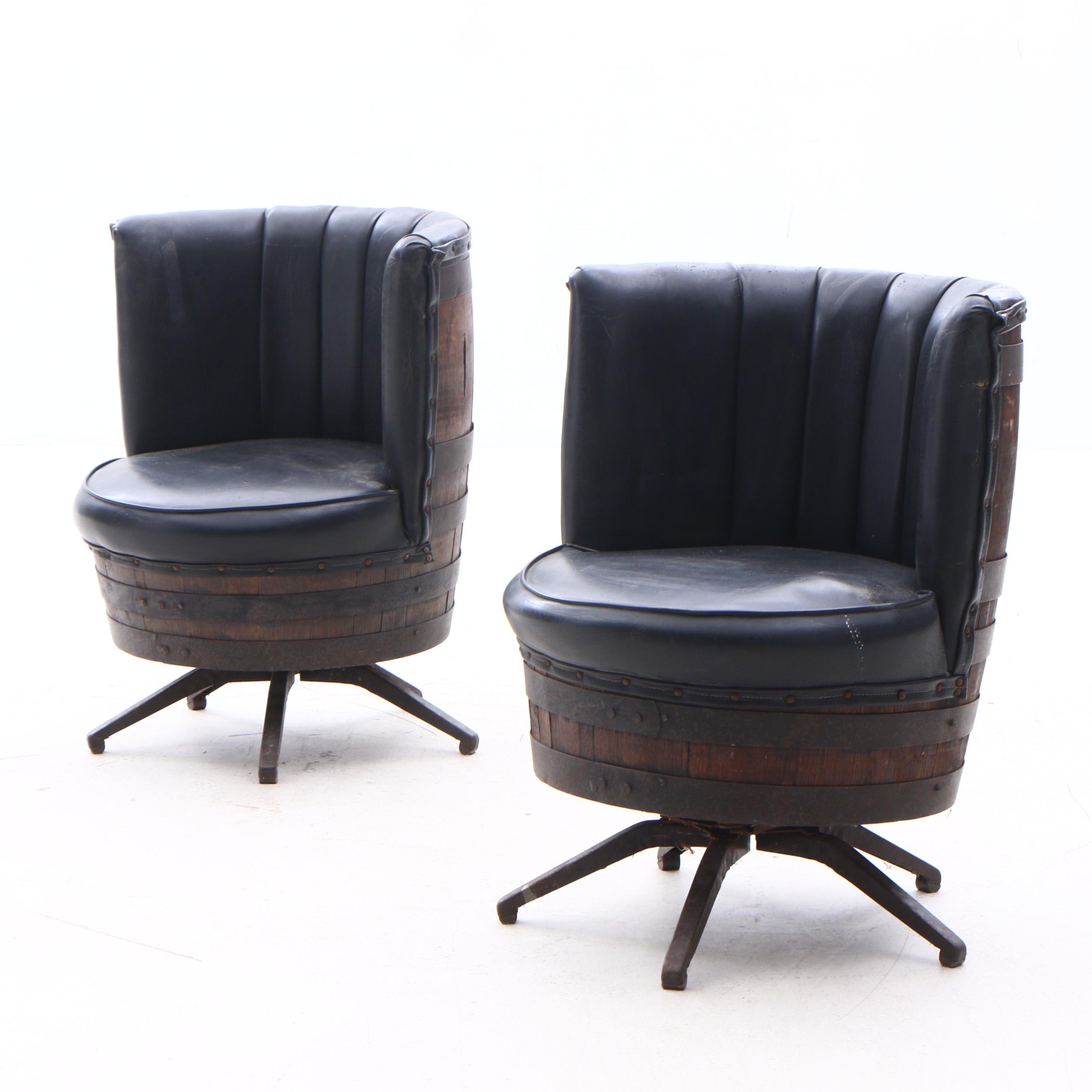Jack Daniels Whisky Barrel Chairs, Circa 1970s