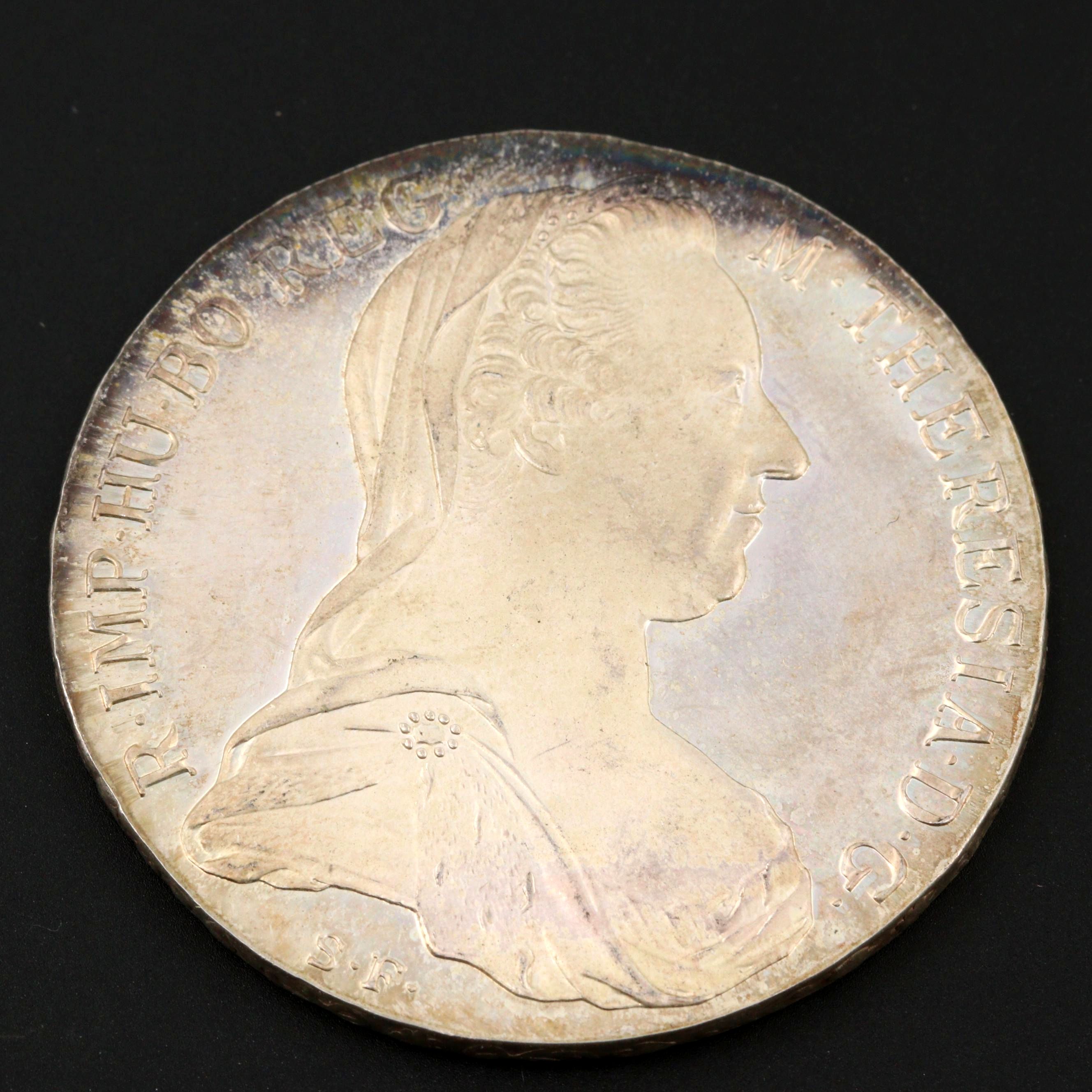 1780 Austria Maria Theresia 1 Thaler Restrike Silver Proof Coin