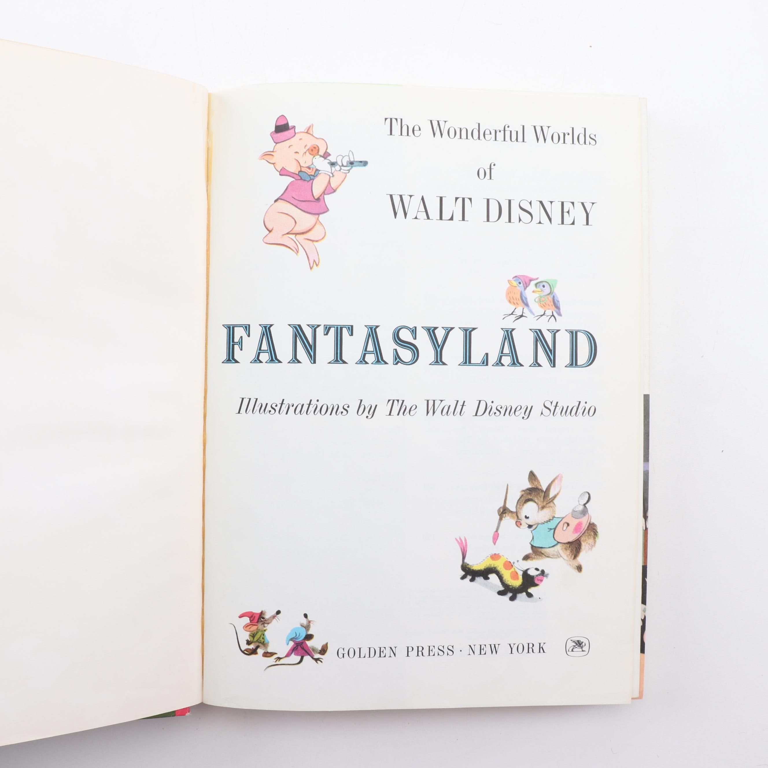 1963 "Wonderful Worlds of Walt Disney" Golden Press Book Set